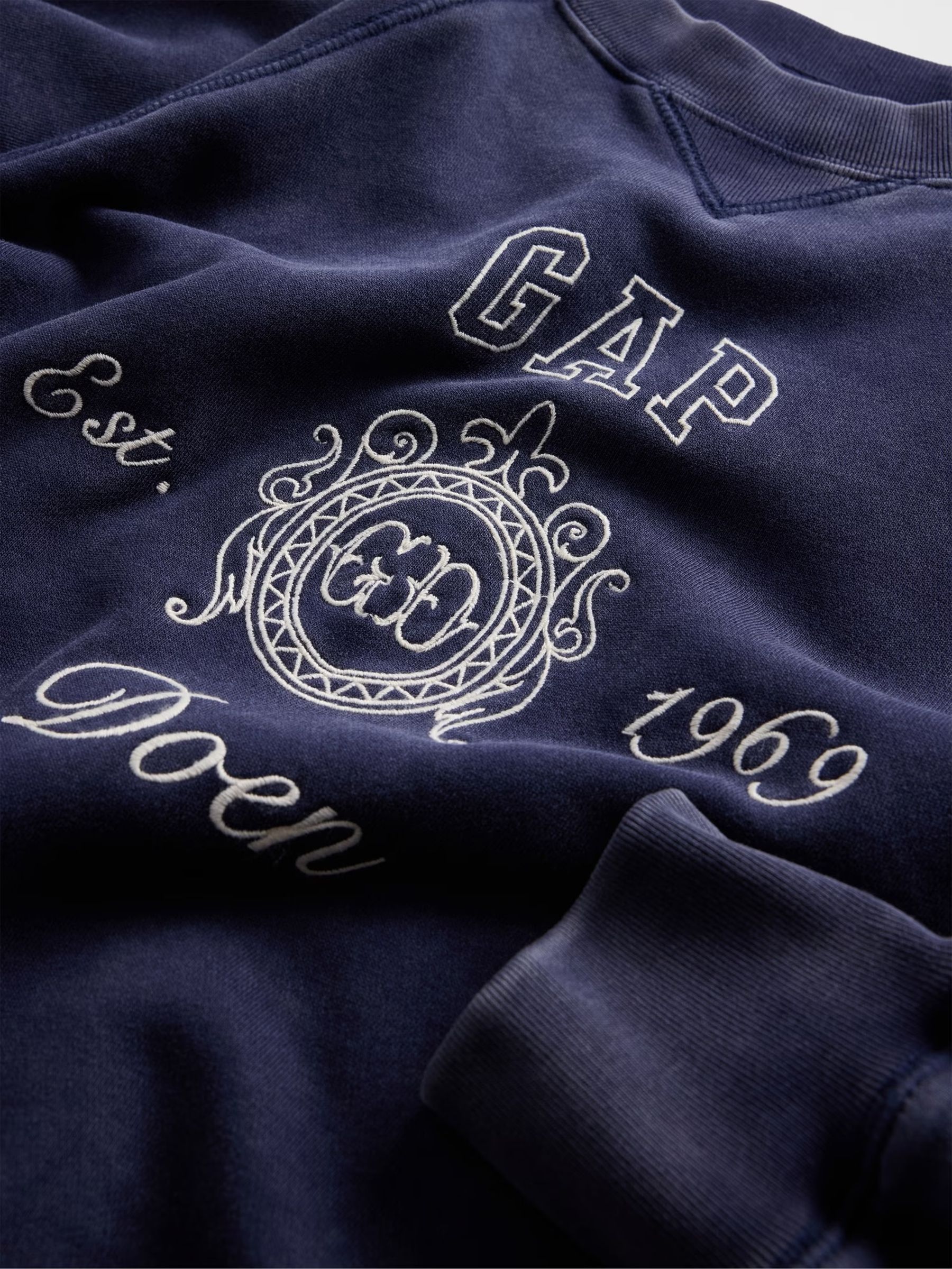 Navy DÔEN VintageSoft Logo Sweatshirt - Image 6 of 7