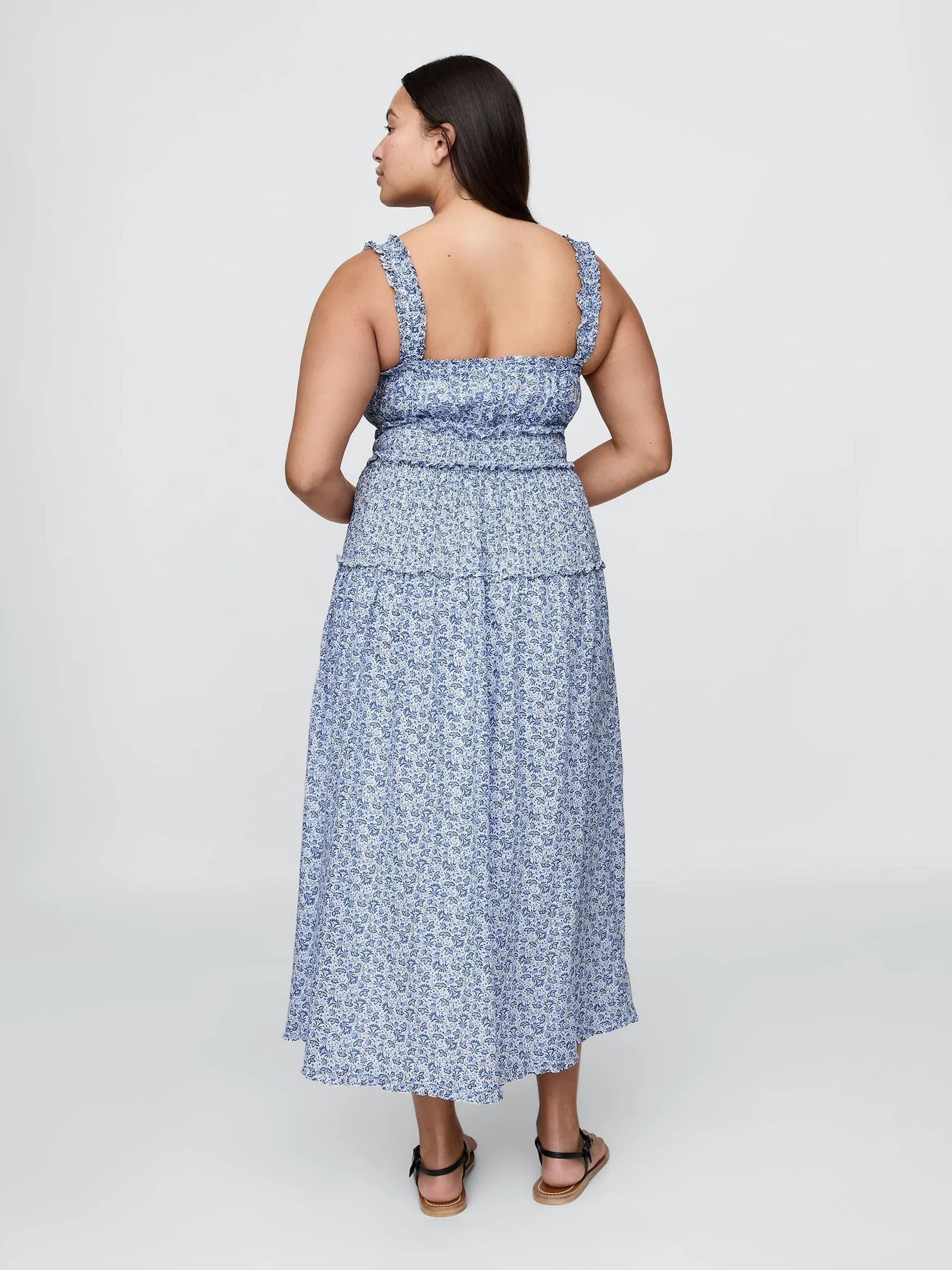 Blue DÔEN Floral Maxi Dress - Image 5 of 9