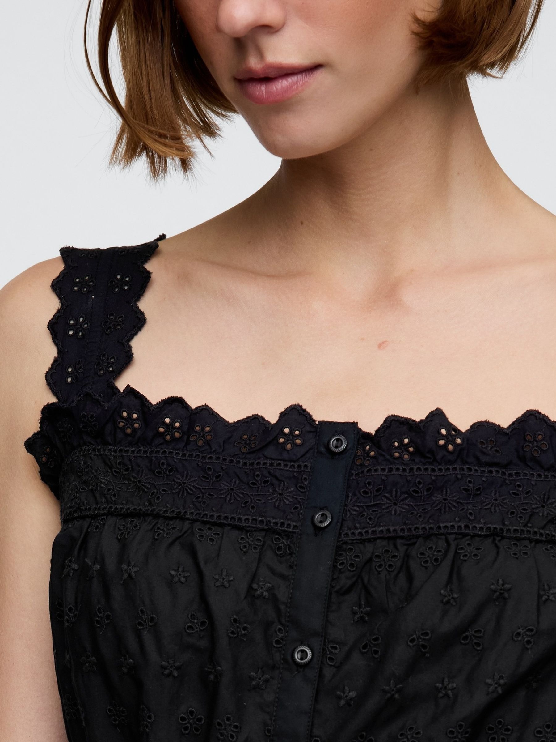 Black DÔEN Eyelet Maxi Dress - Image 5 of 7