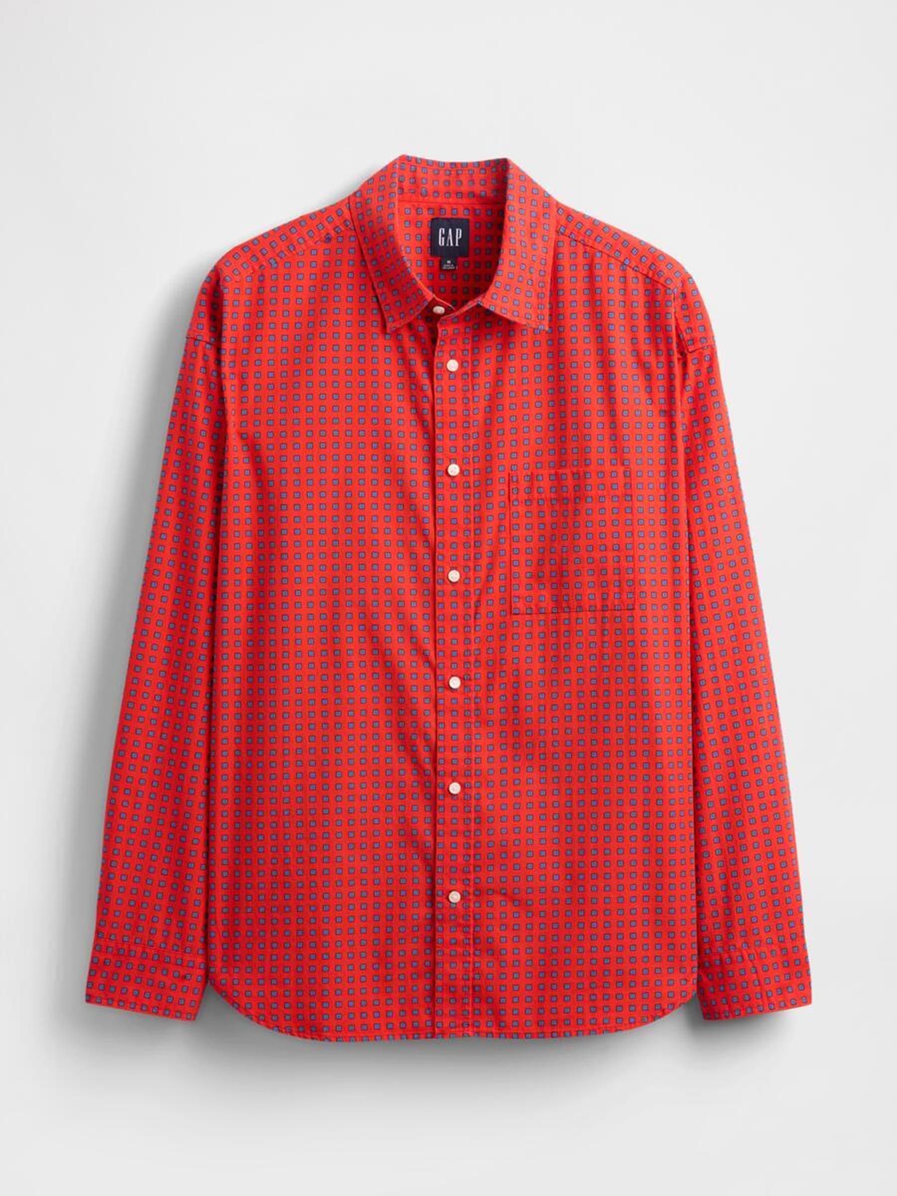 Red DÔEN Poplin Big Shirt - Image 5 of 5