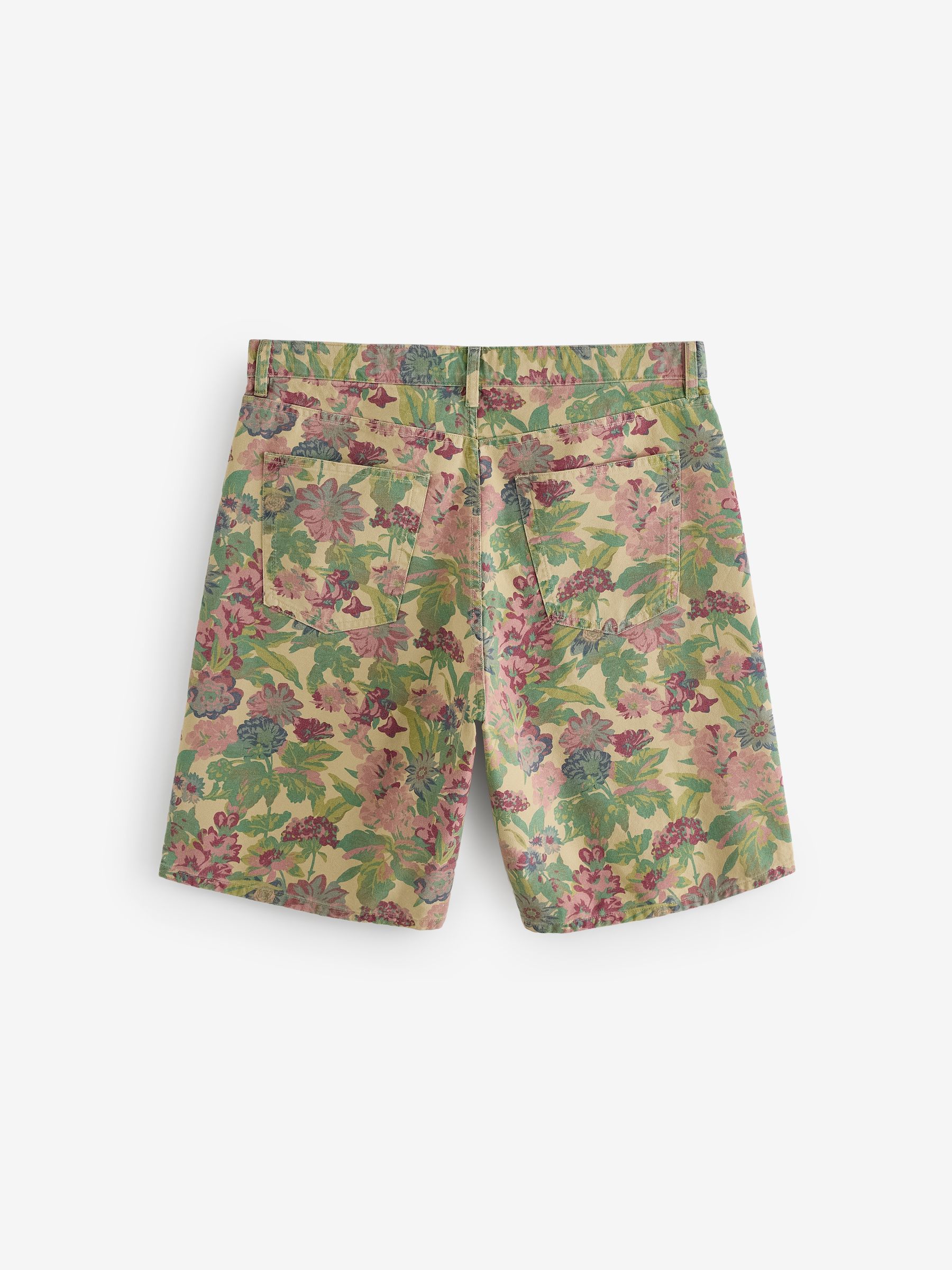 Green Floral Canvas Shorts - Image 6 of 9