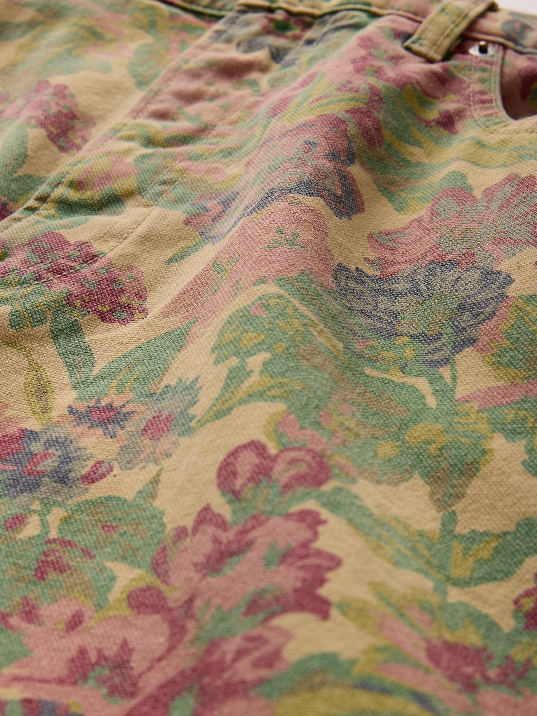 Green Floral Canvas Shorts - Image 9 of 9