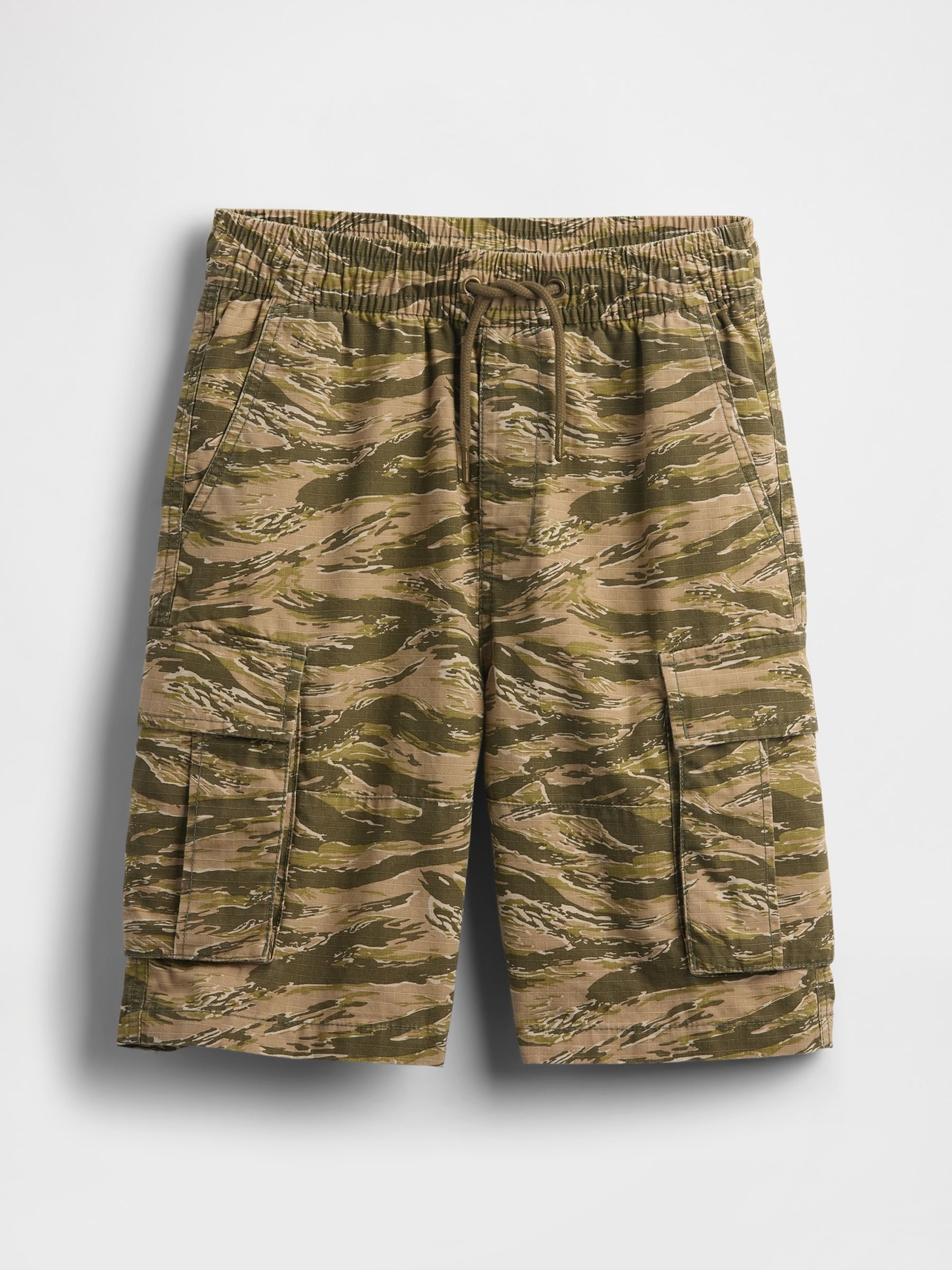 Green Camo 7.5" Ripstop Easy Cargo Shorts (4-13yrs) - Image 5 of 5