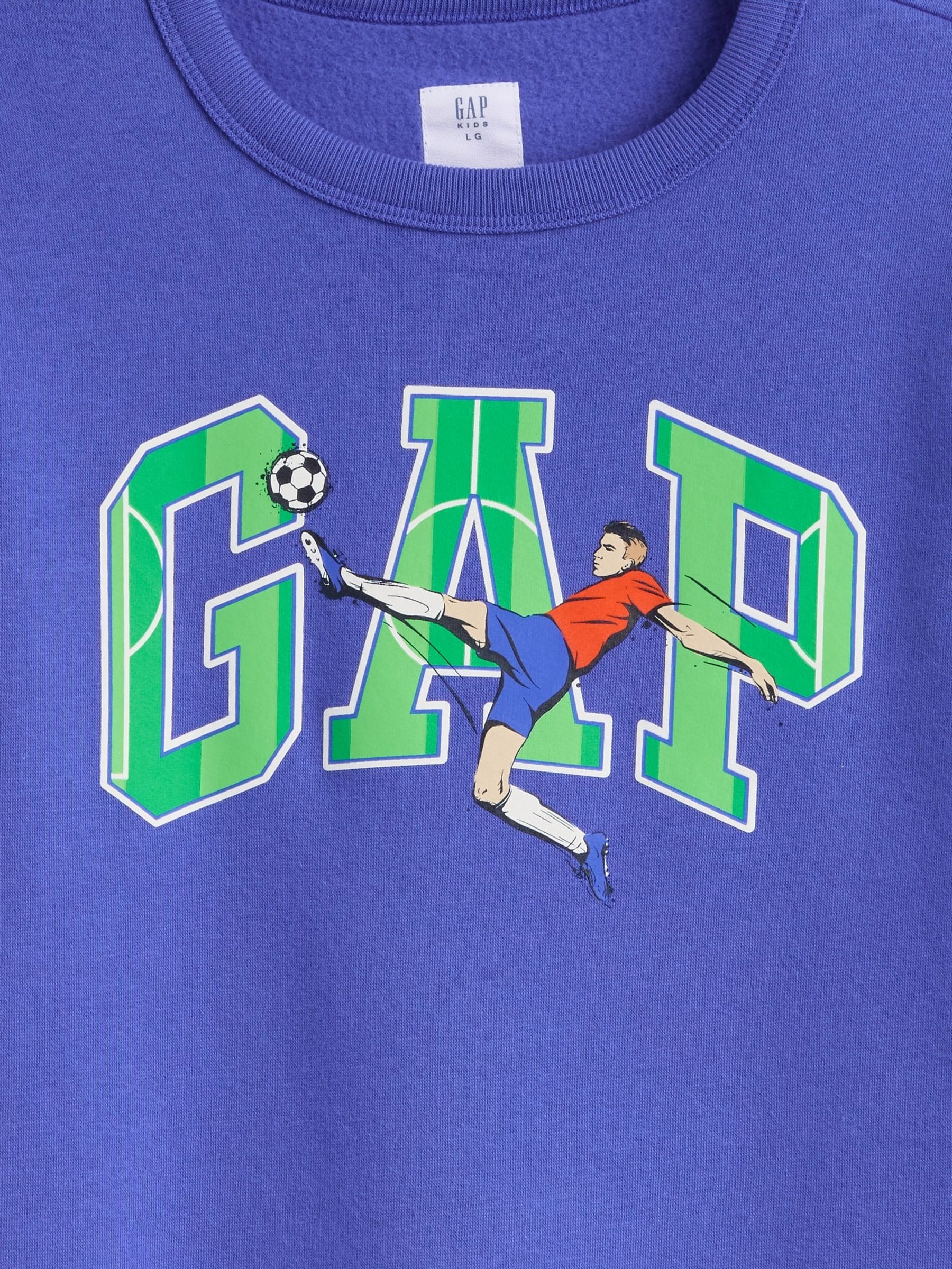 Blue Football Logo Graphic Sweat Top - Image 3 of 3
