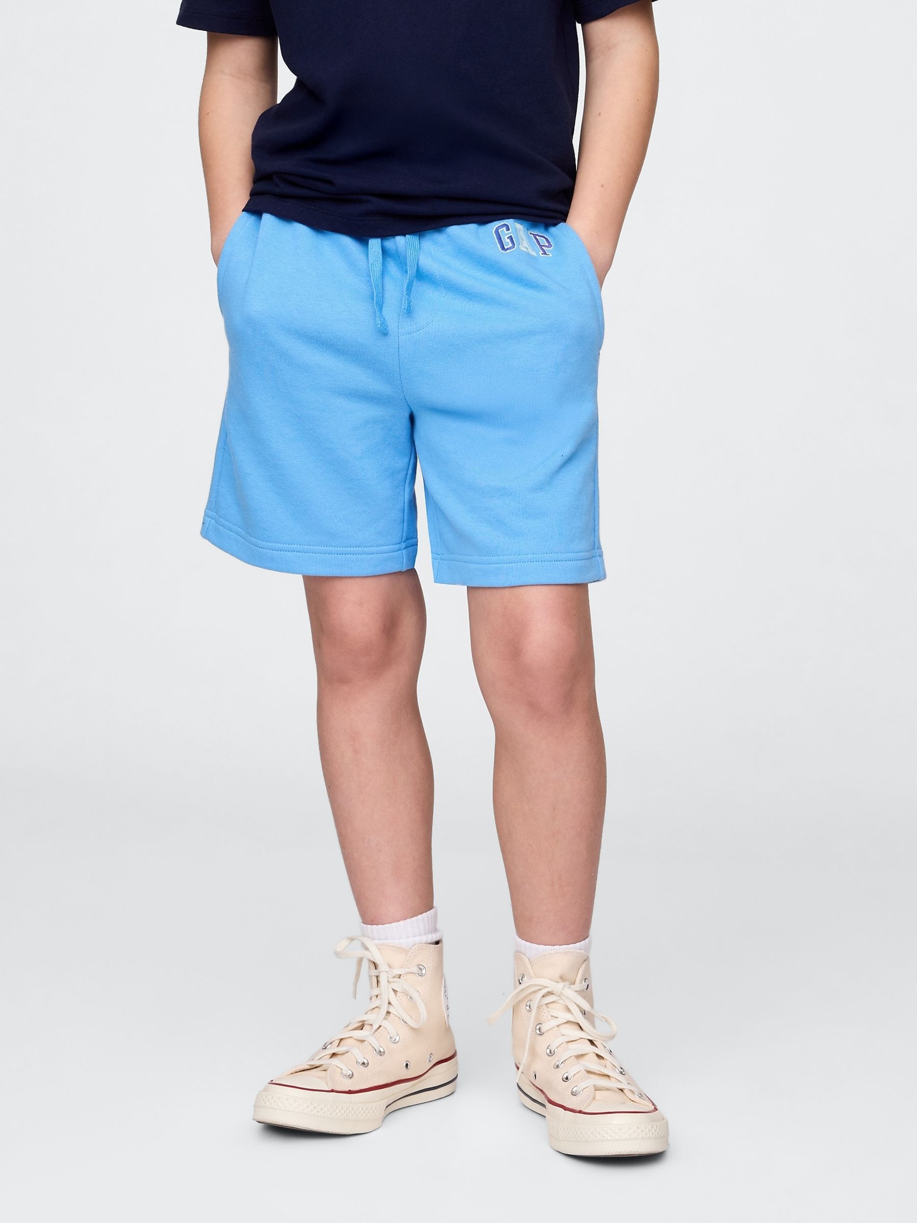 Blue Relaxed Logo Pull On Shorts (4-13yrs) - Image 1 of 5