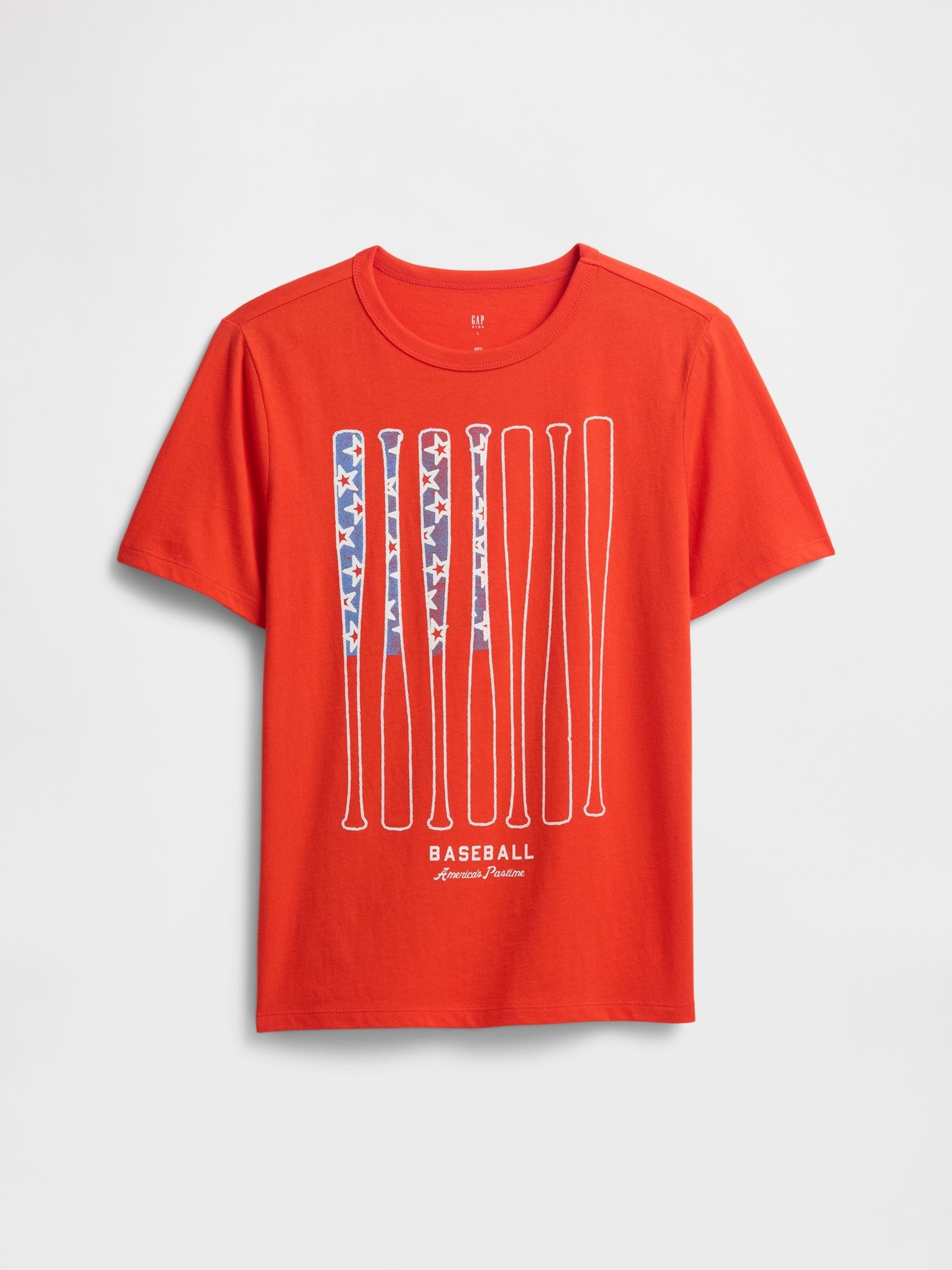Red Baseball Graphic Short Sleeve T-Shirt (4-13yrs) - Image 1 of 3