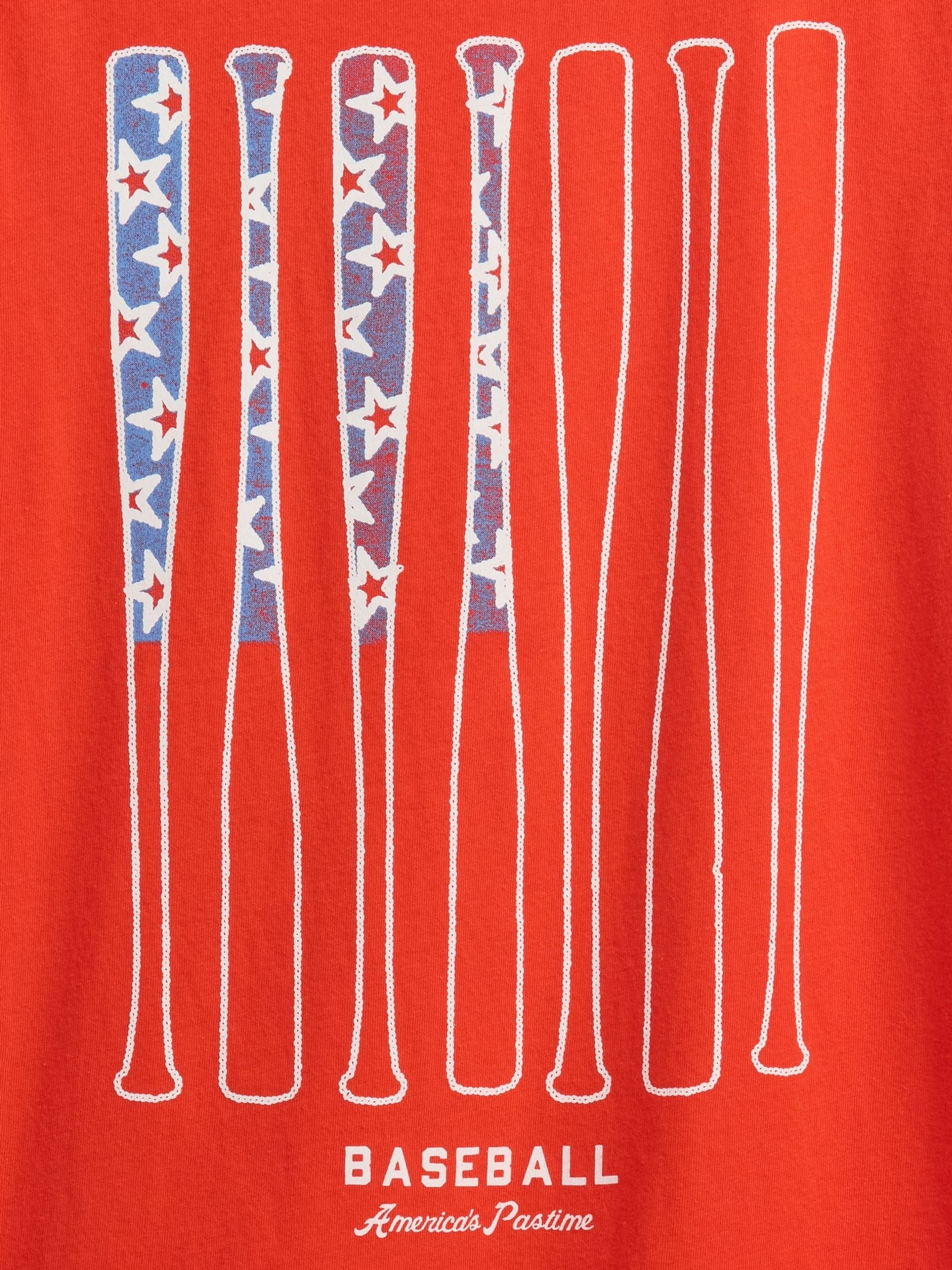 Red Baseball Graphic Short Sleeve T-Shirt (4-13yrs) - Image 3 of 3