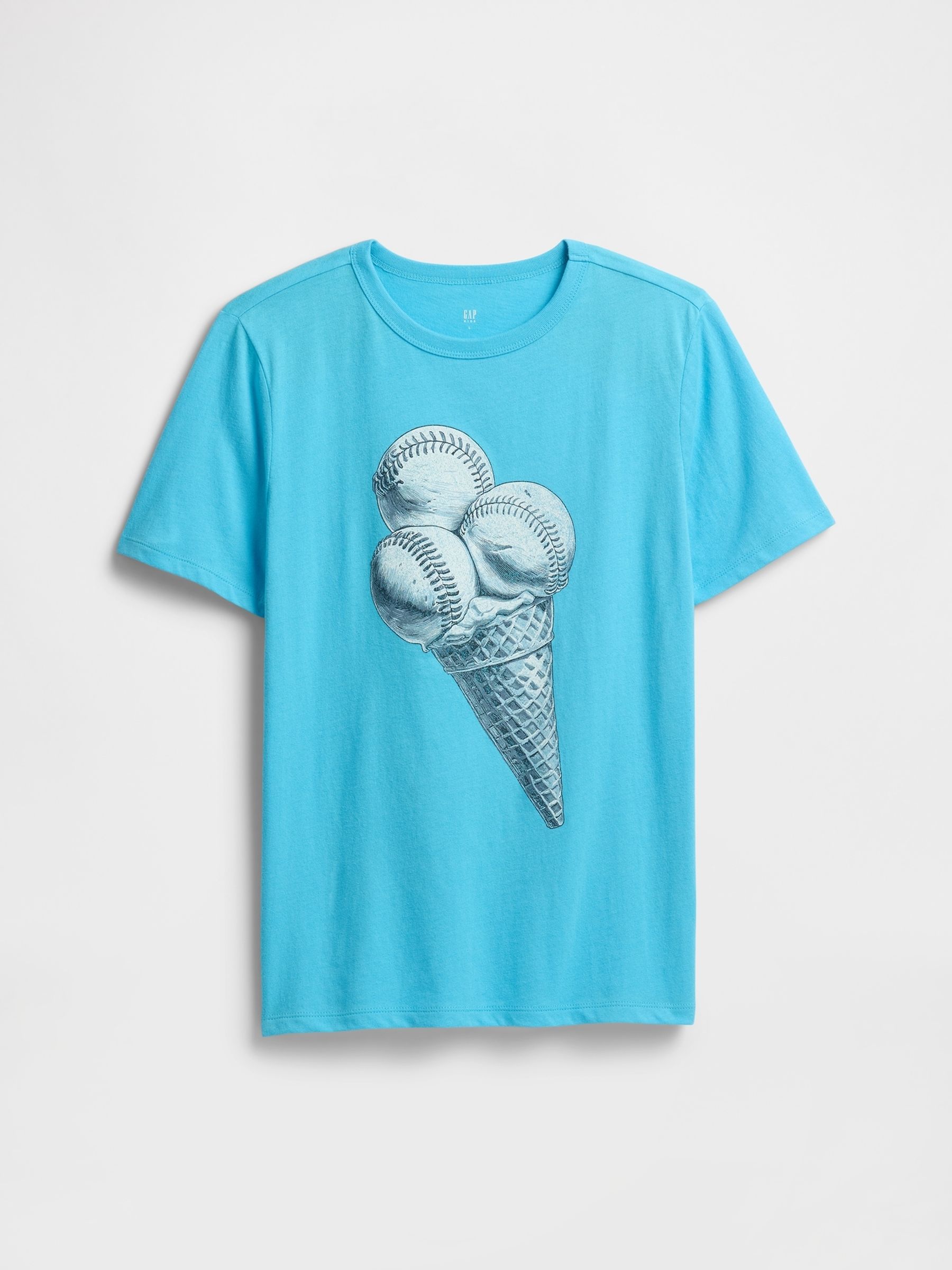 Blue Ice Cream Graphic Short Sleeve T-Shirt (4-13yrs) - Image 1 of 3