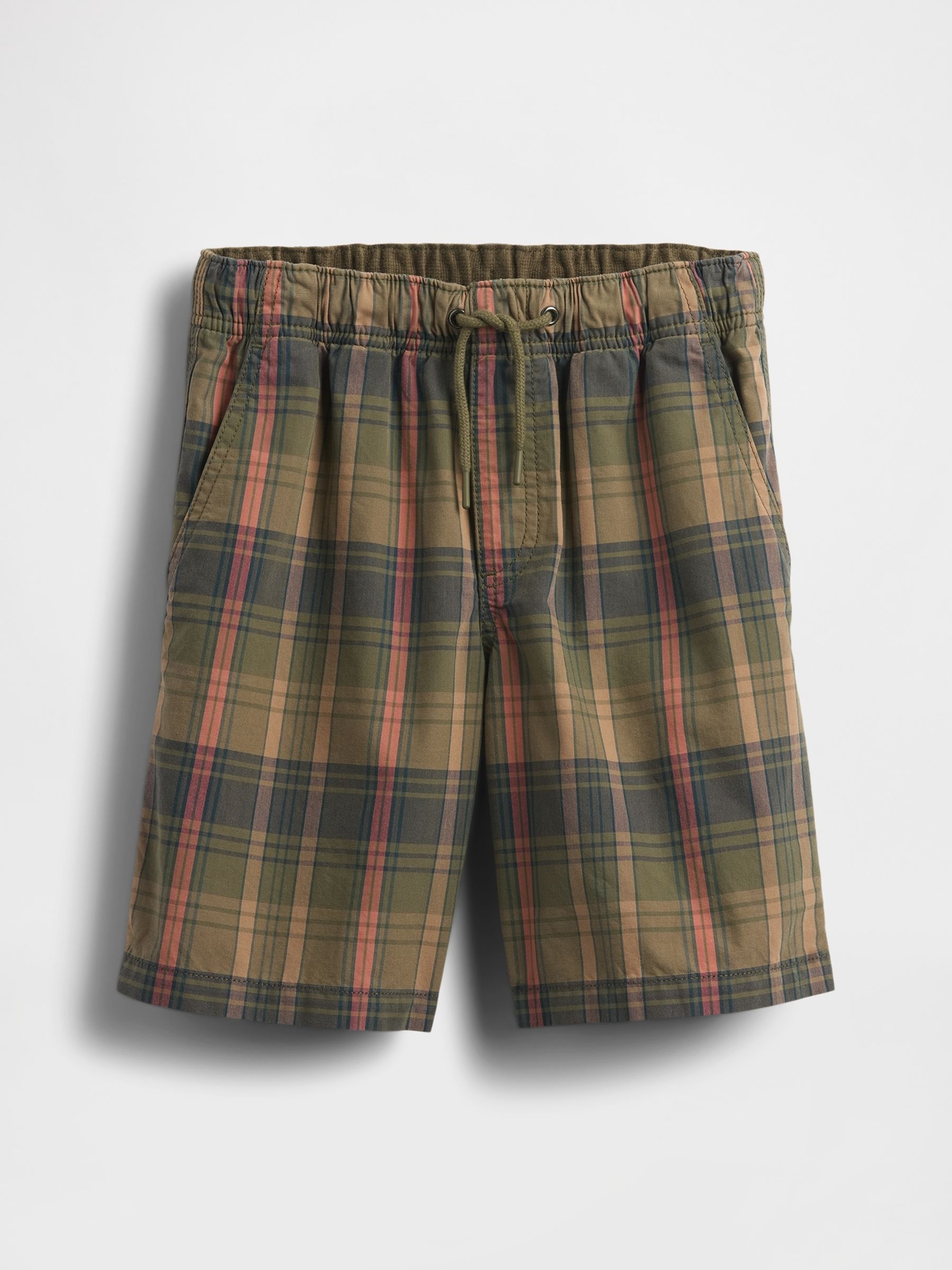 Brown Check Canvas Easy Shorts (4-13yrs) - Image 5 of 5