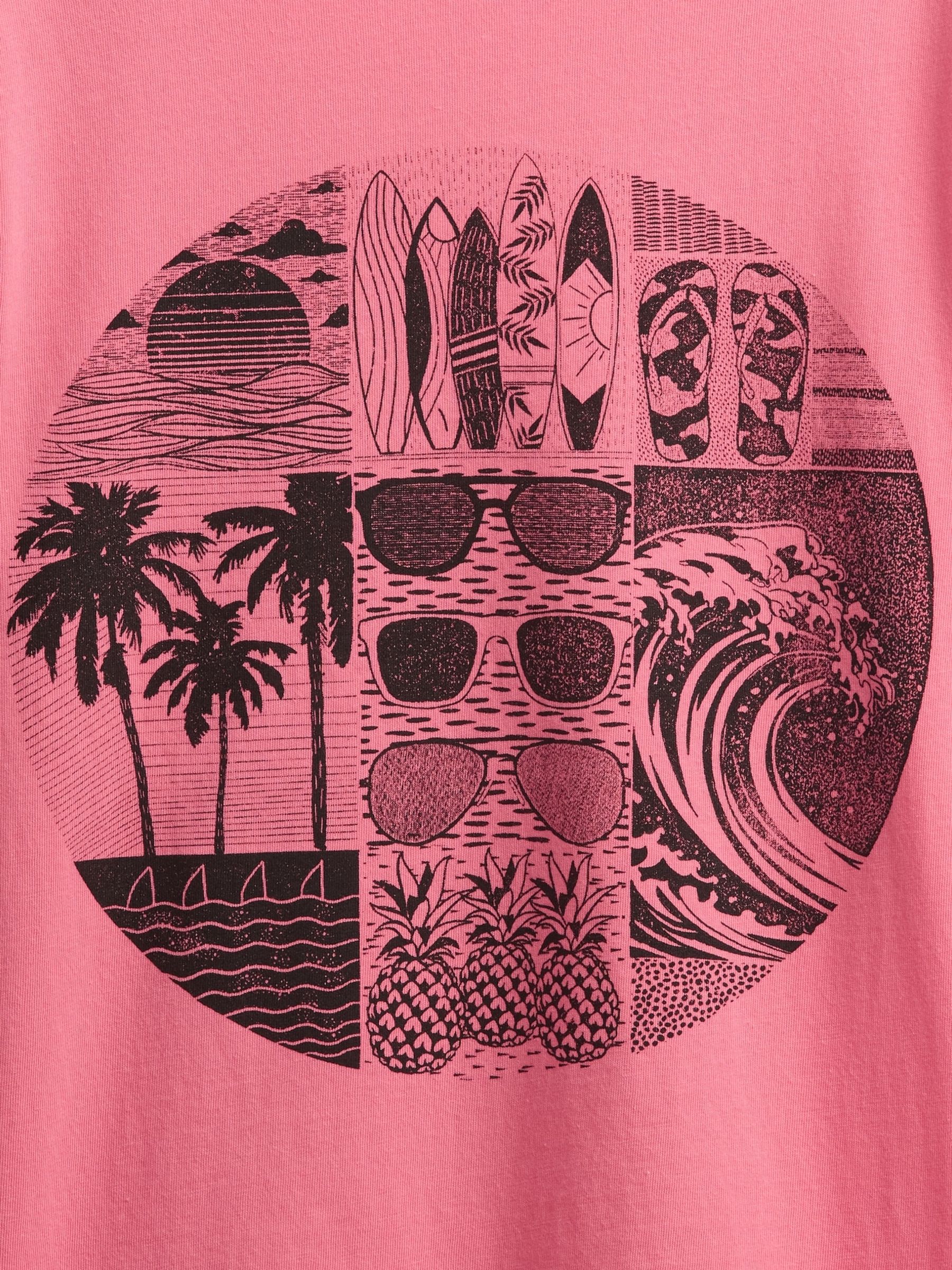 Pink Graphic Short Sleeve T-Shirt (4-13yrs) - Image 3 of 3