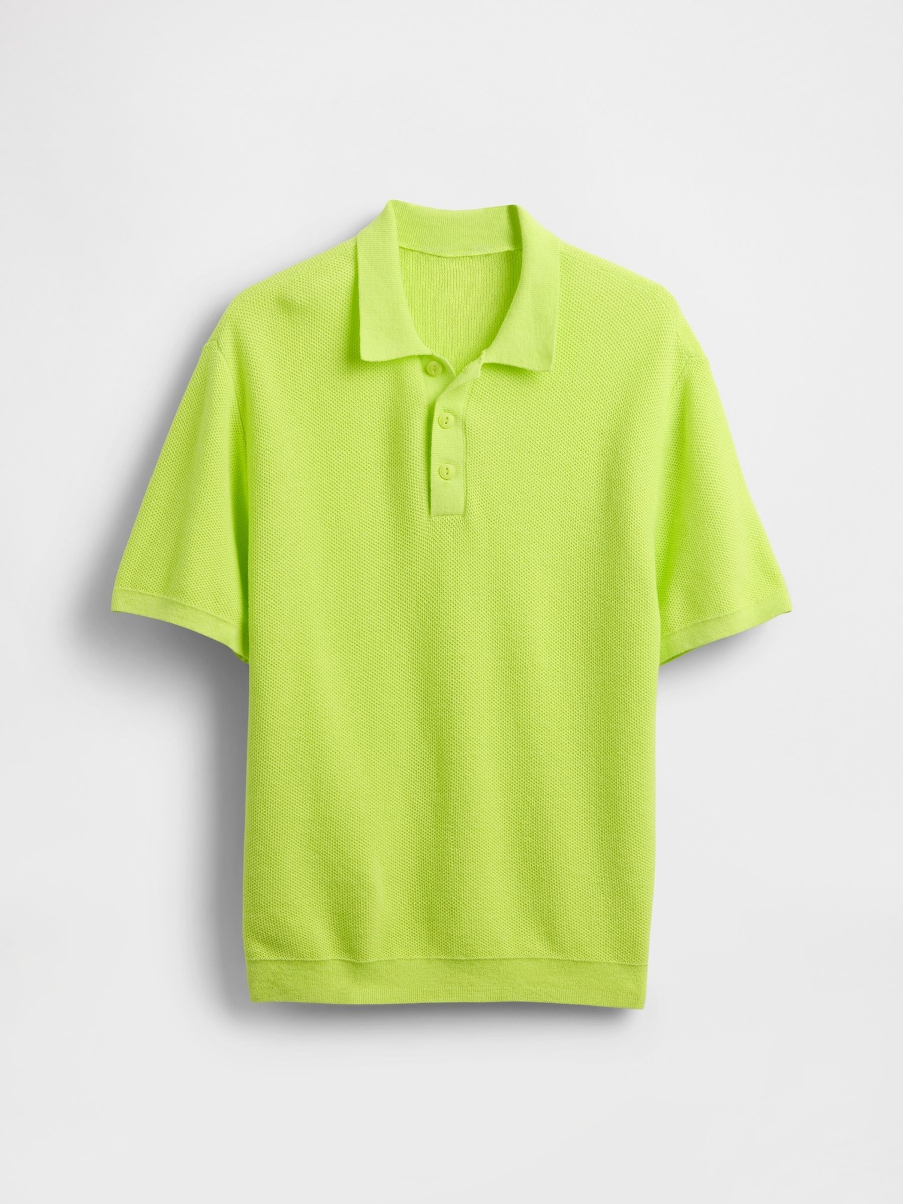 Yellow Relaxed Knit Polo Shirt (4-12yrs) - Image 4 of 5