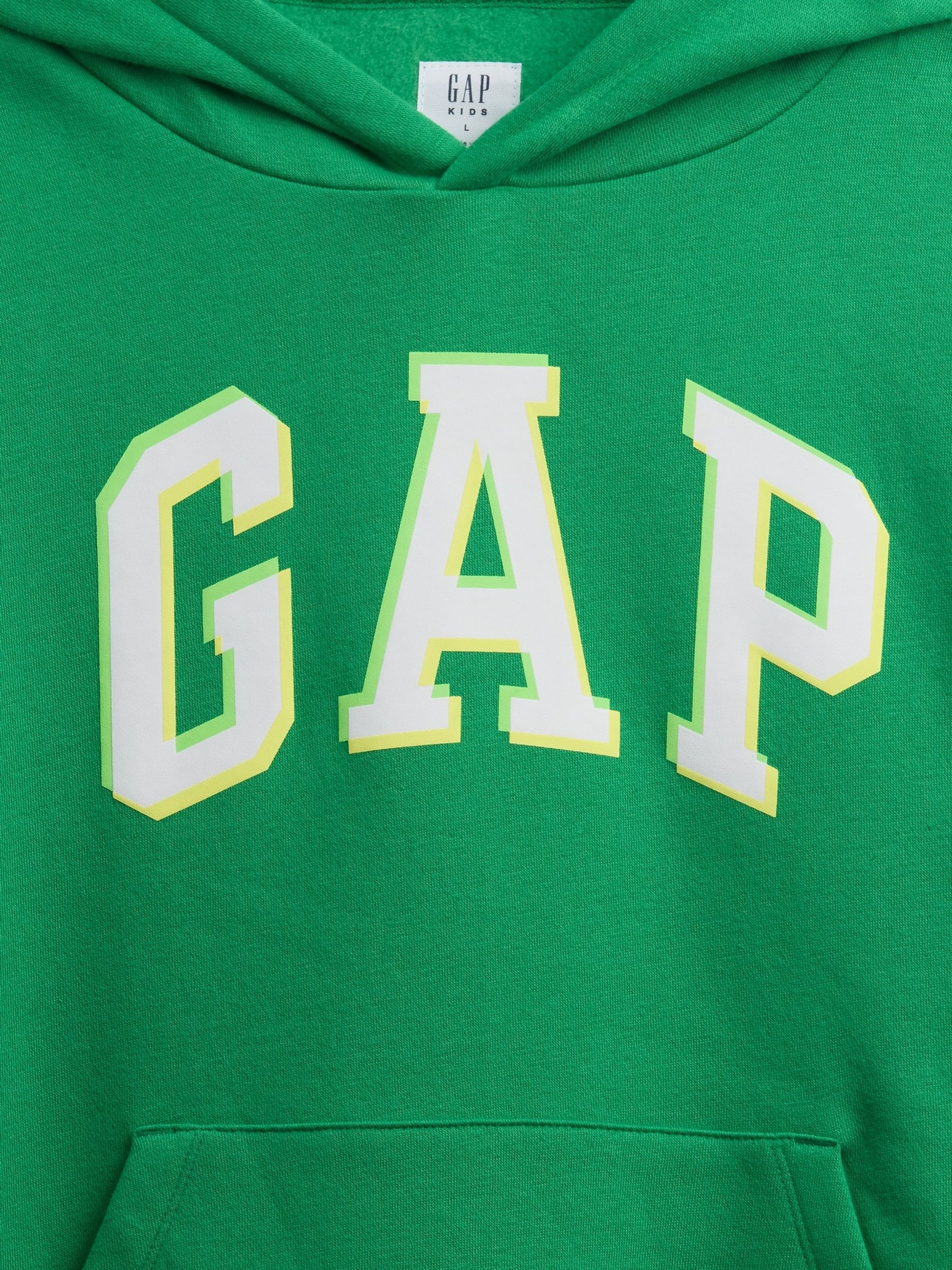 Green Pullover Vintage Logo Hoodie (4-13yrs) - Image 3 of 3