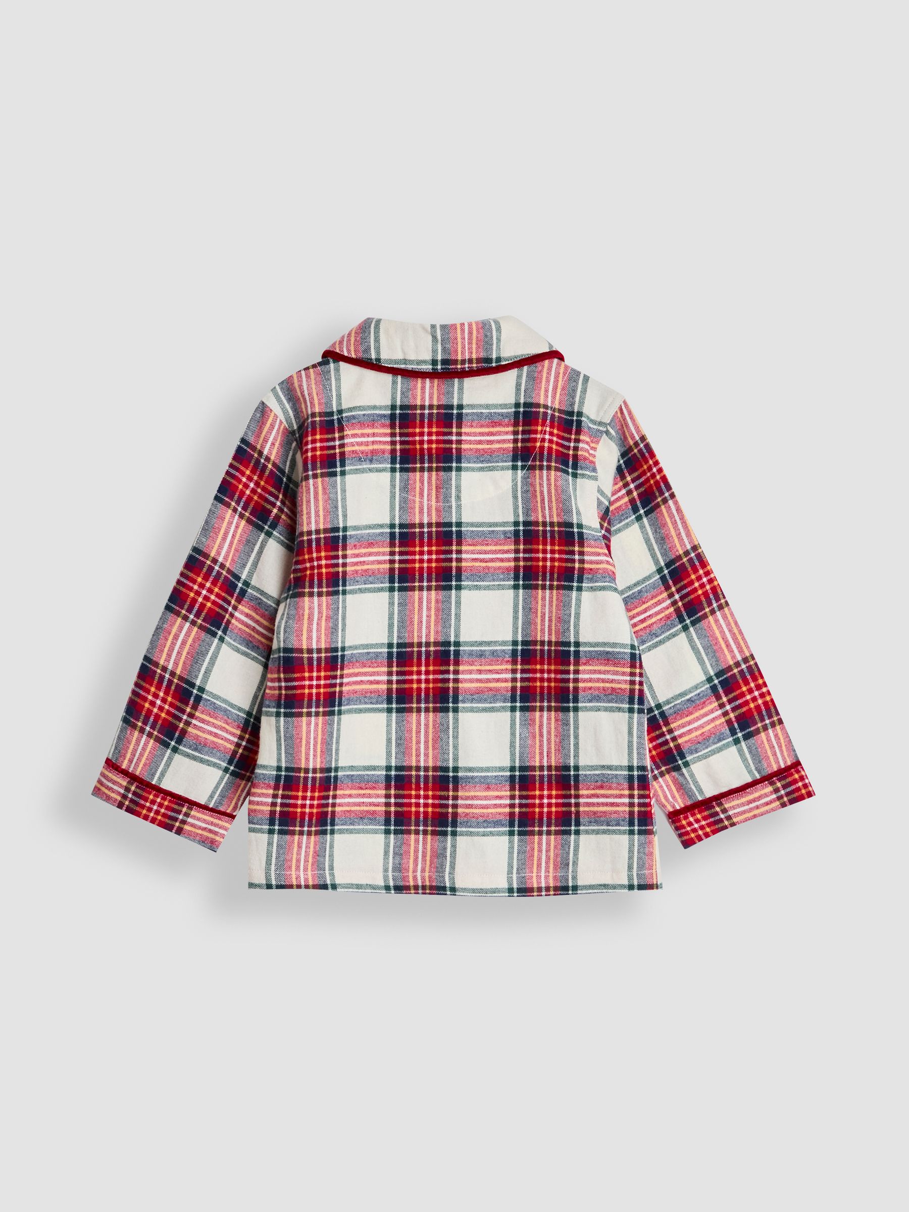 cream white Woven Check Pyjamas - Image 3 of 6