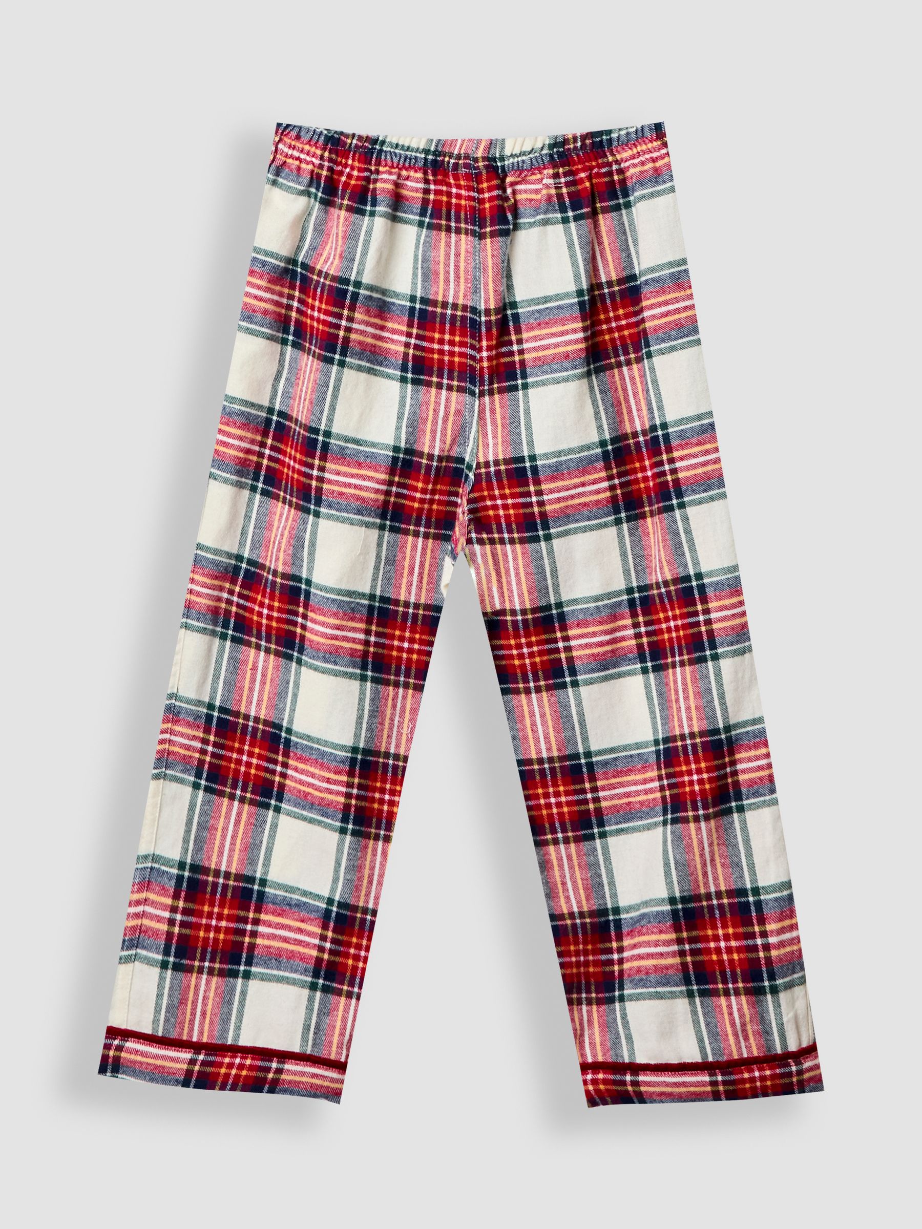 cream white Woven Check Pyjamas - Image 4 of 6