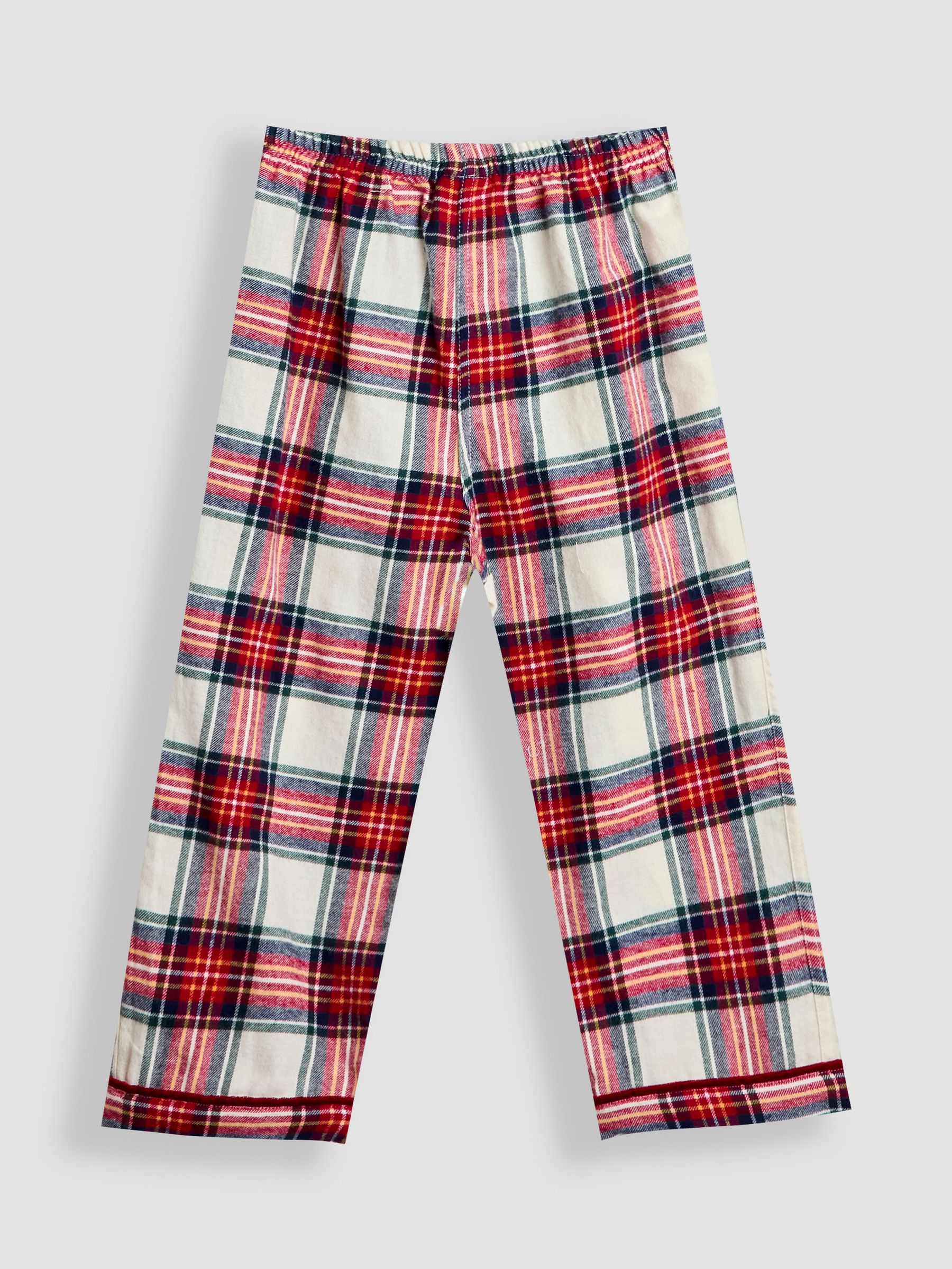 cream white Woven Check Pyjamas - Image 5 of 6