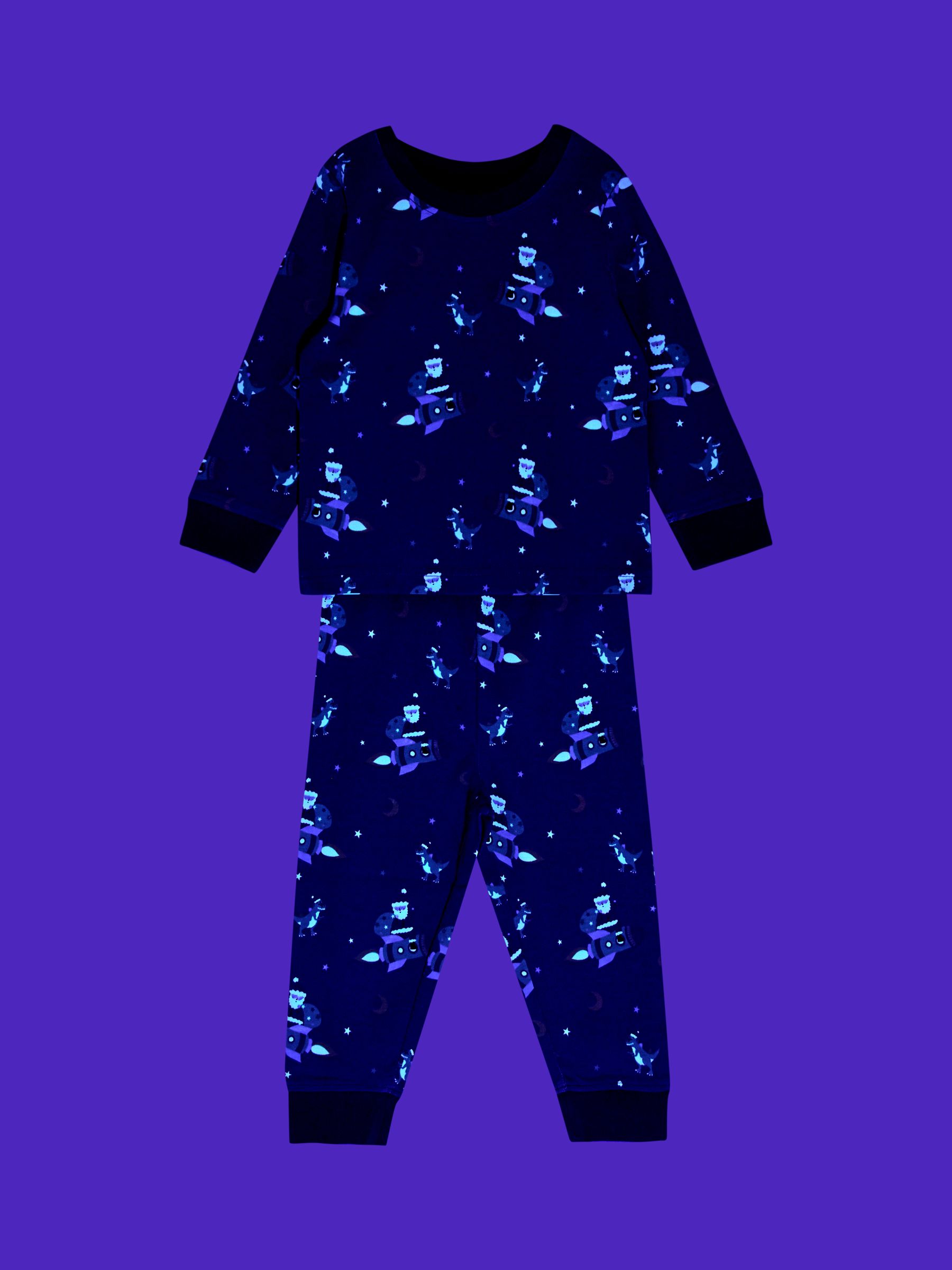 Navy Blue Woven Check Pyjamas - Image 2 of 6