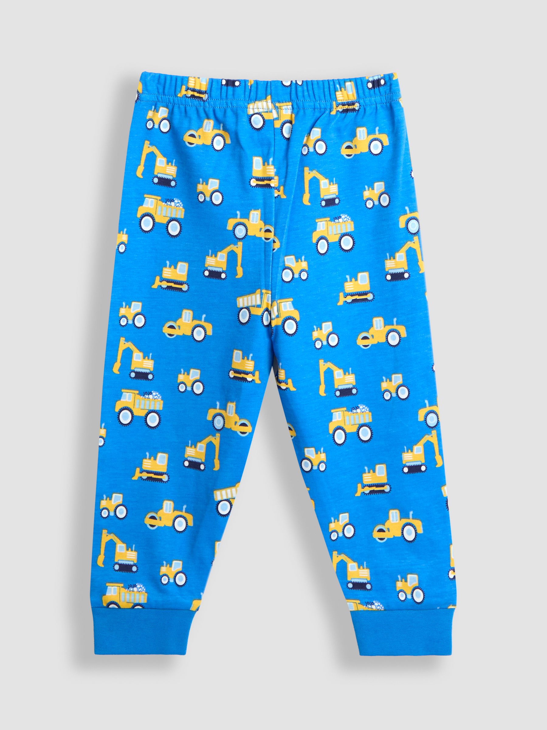 Blue Construction Print Glow In The Dark Jersey Pyjamas - Image 6 of 11