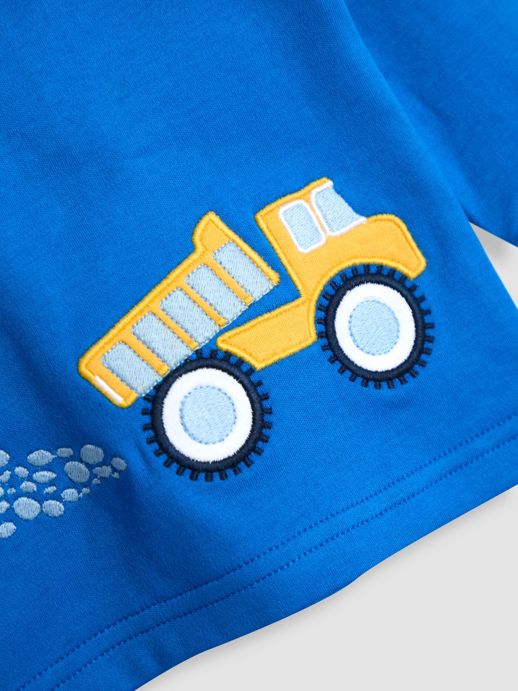 Blue Construction Print Glow In The Dark Jersey Pyjamas - Image 7 of 11