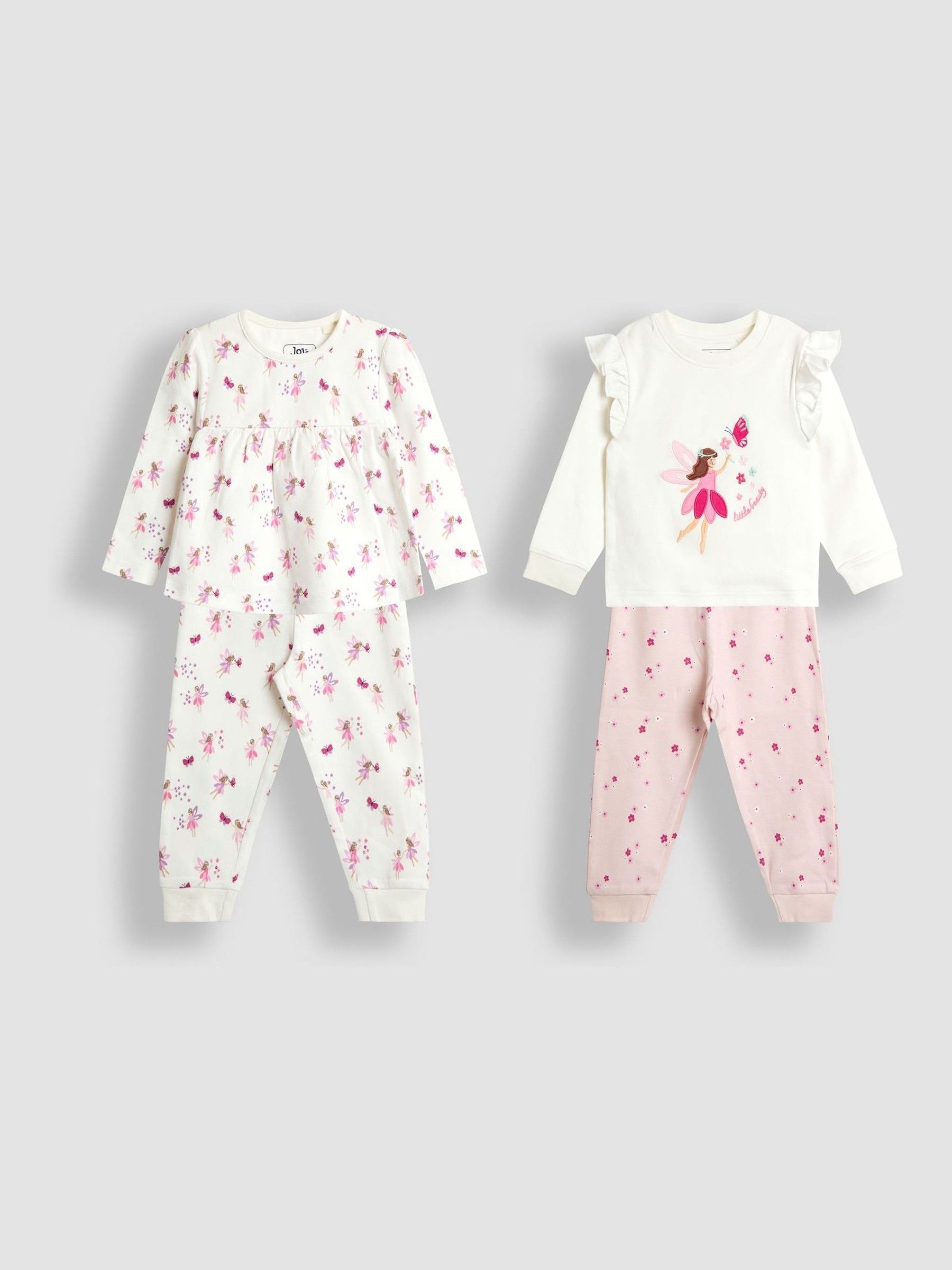 Pink Fairy Print Pack Jersey Pyjamas JoJo Maman Bébé