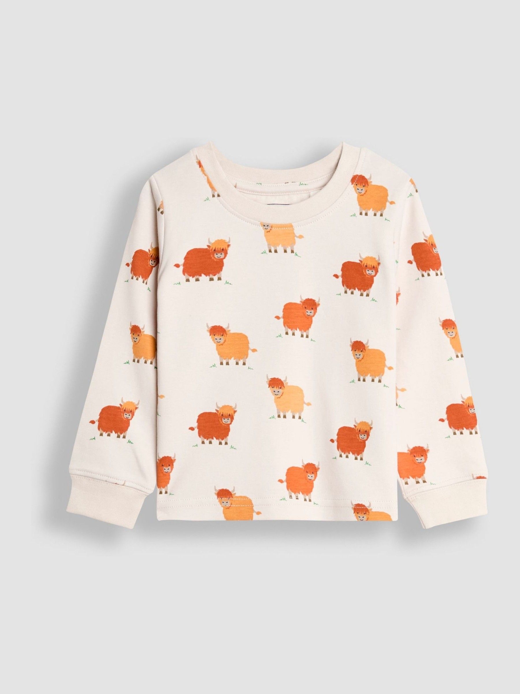 Natural Highland Cow Character Mix And Match 2 Pack Pyjamas - Image 6 of 10