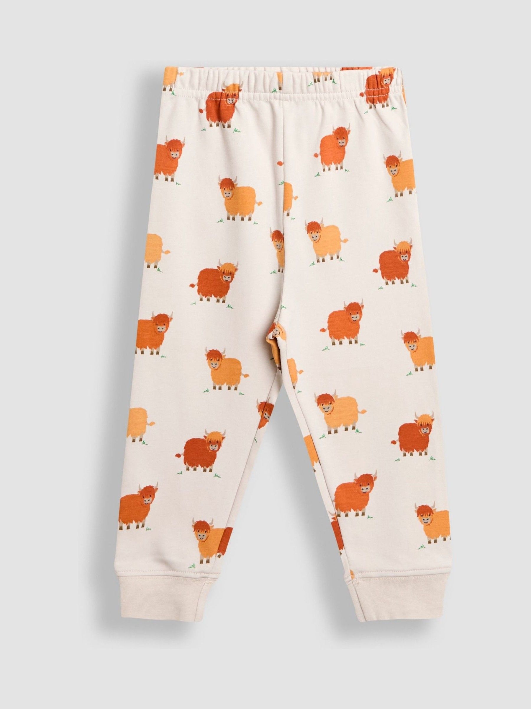 Natural Highland Cow Character Mix And Match 2 Pack Pyjamas - Image 8 of 10