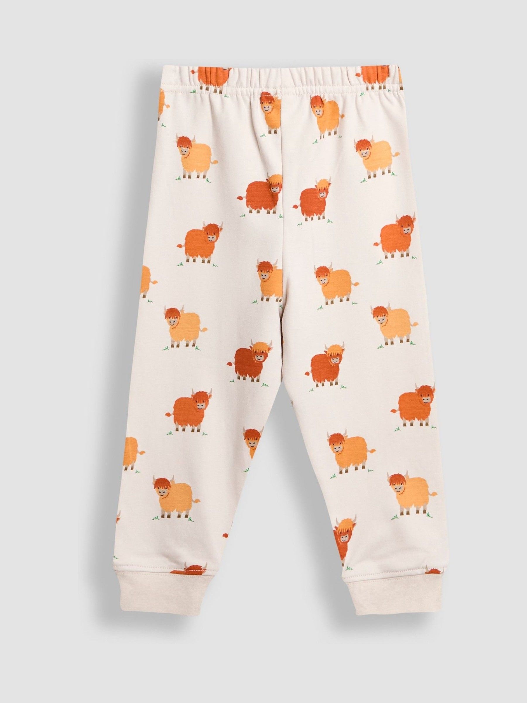 Natural Highland Cow Character Mix And Match 2 Pack Pyjamas - Image 9 of 10