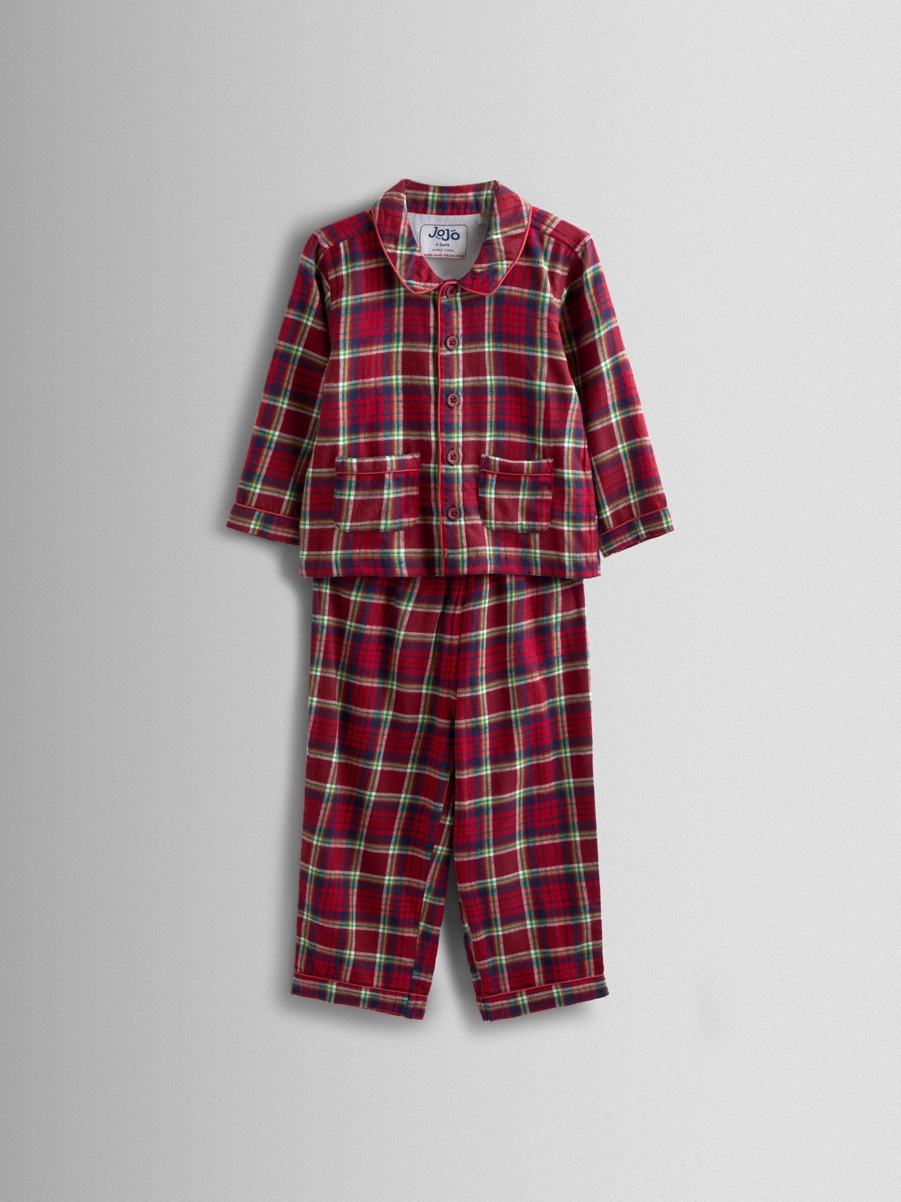 Red Check Christmas Printed Jersey Pyjamas - Image 1 of 6