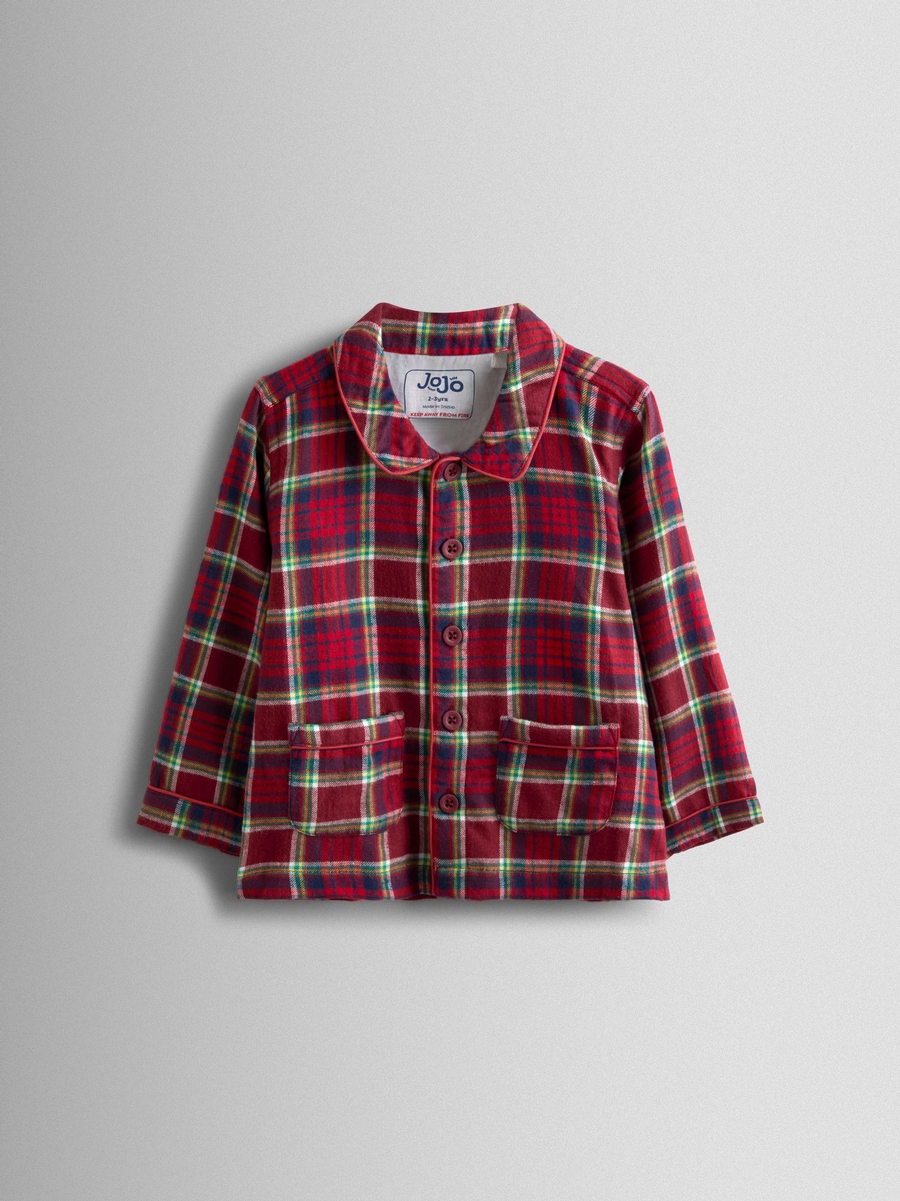 Red Check Christmas Printed Jersey Pyjamas - Image 3 of 6