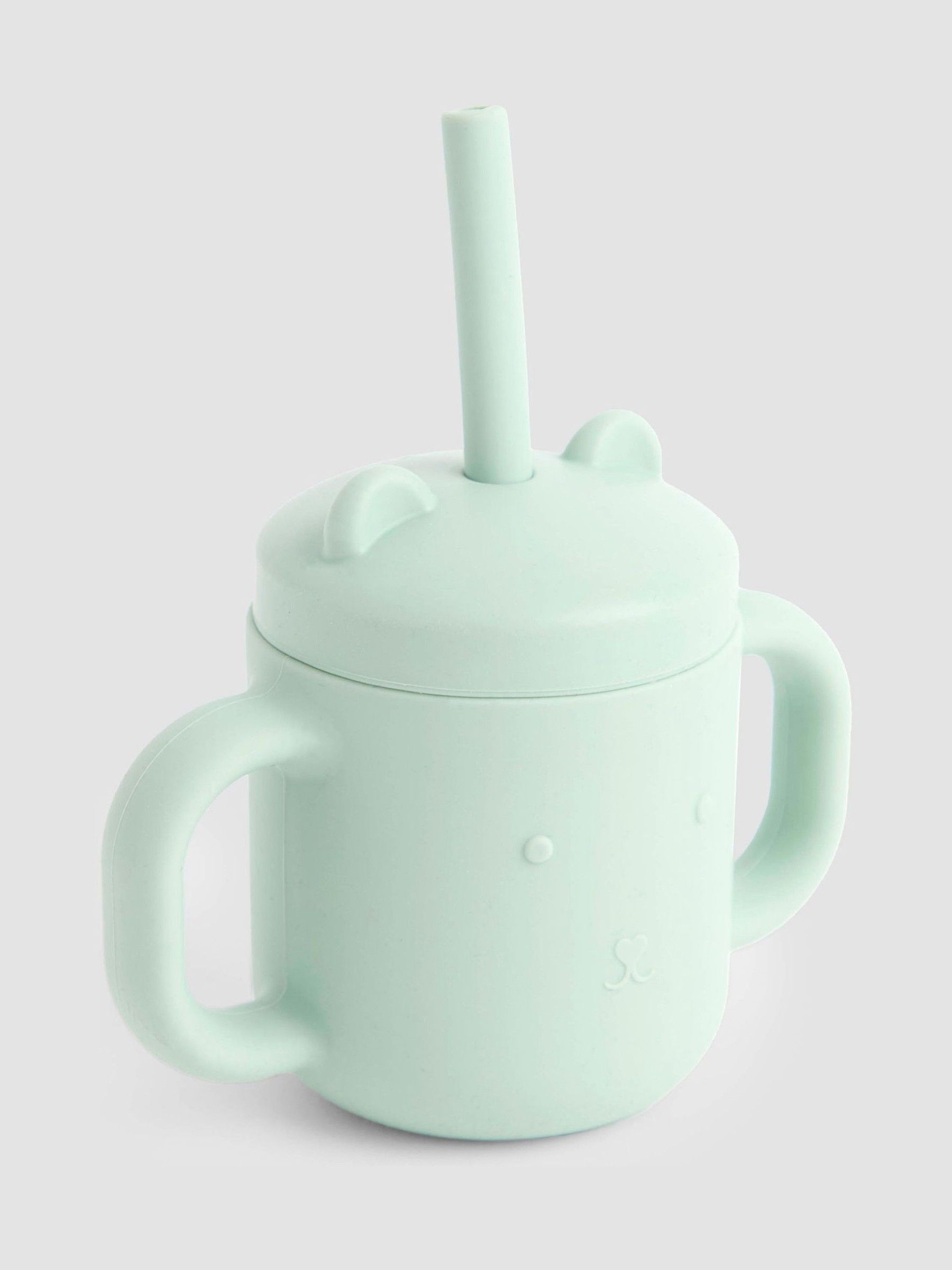 Green Bear Silicone Sippy Cup with Straw - Image 2 of 3