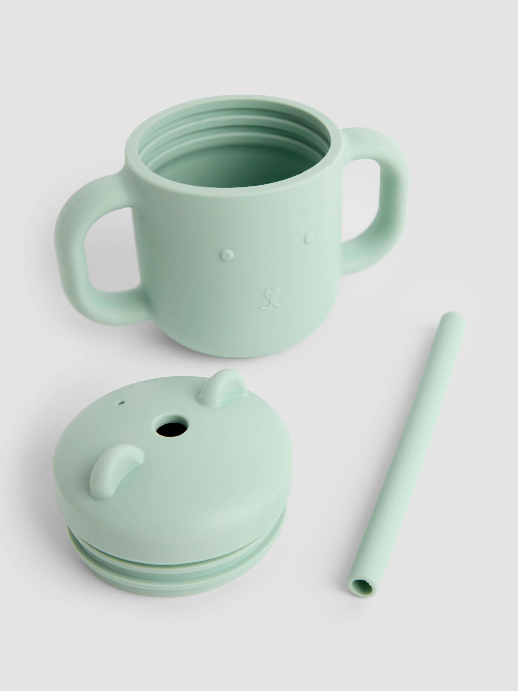 Green Bear Silicone Sippy Cup with Straw - Image 3 of 3