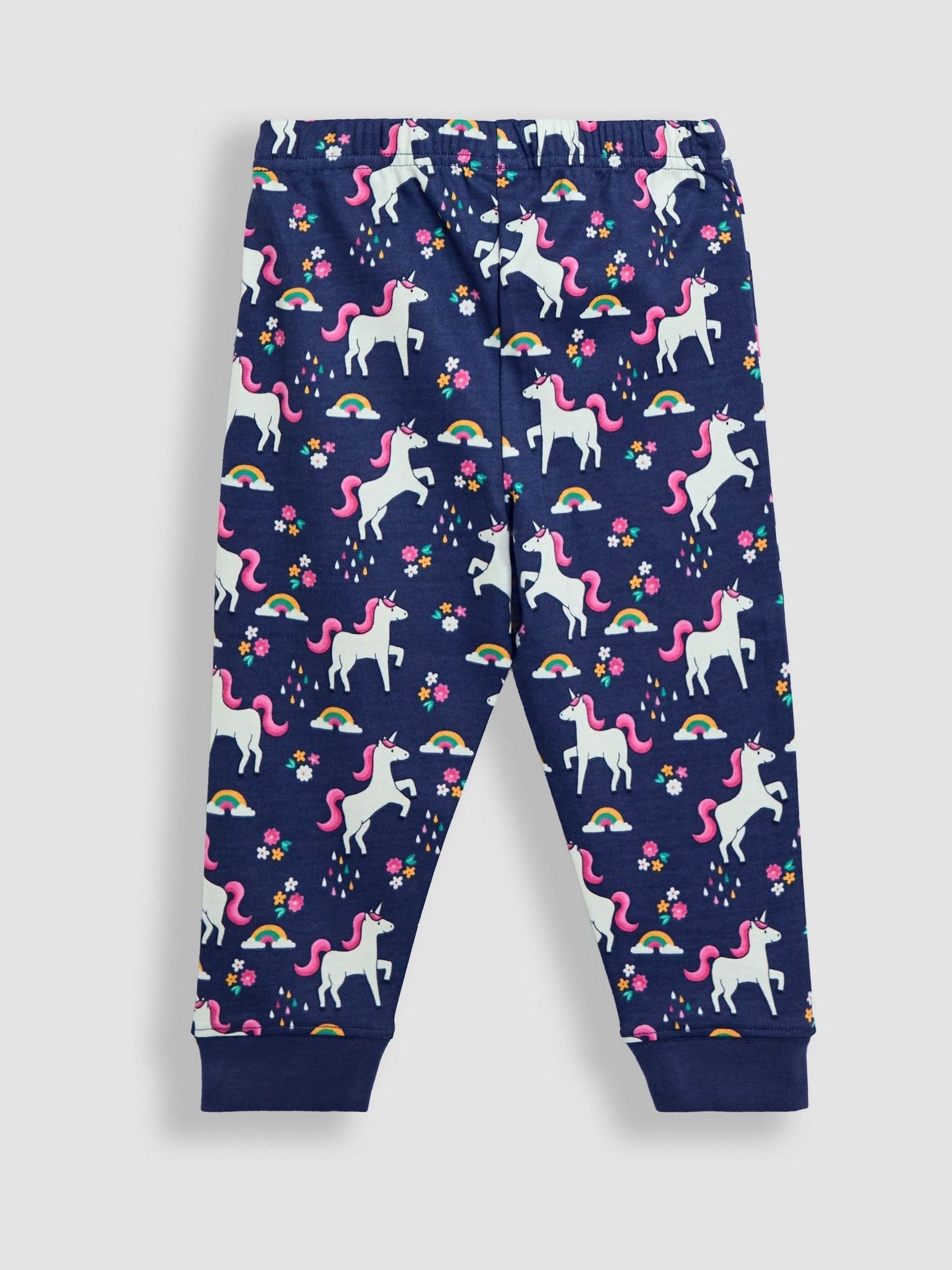 Purple Unicorn Print Glow In The Dark Jersey Pyjamas - Image 6 of 10