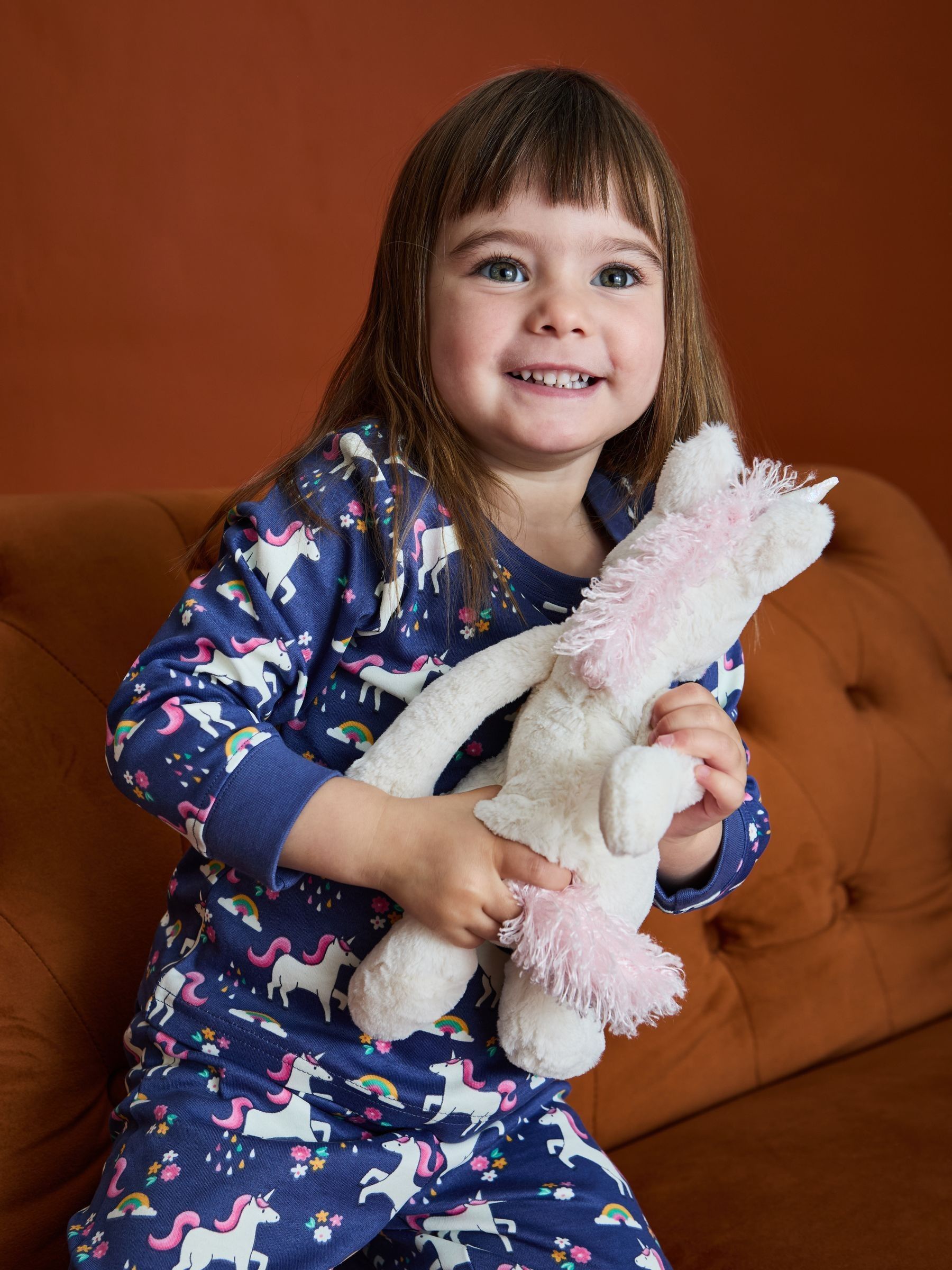 Purple Unicorn Print Glow In The Dark Jersey Pyjamas - Image 8 of 10