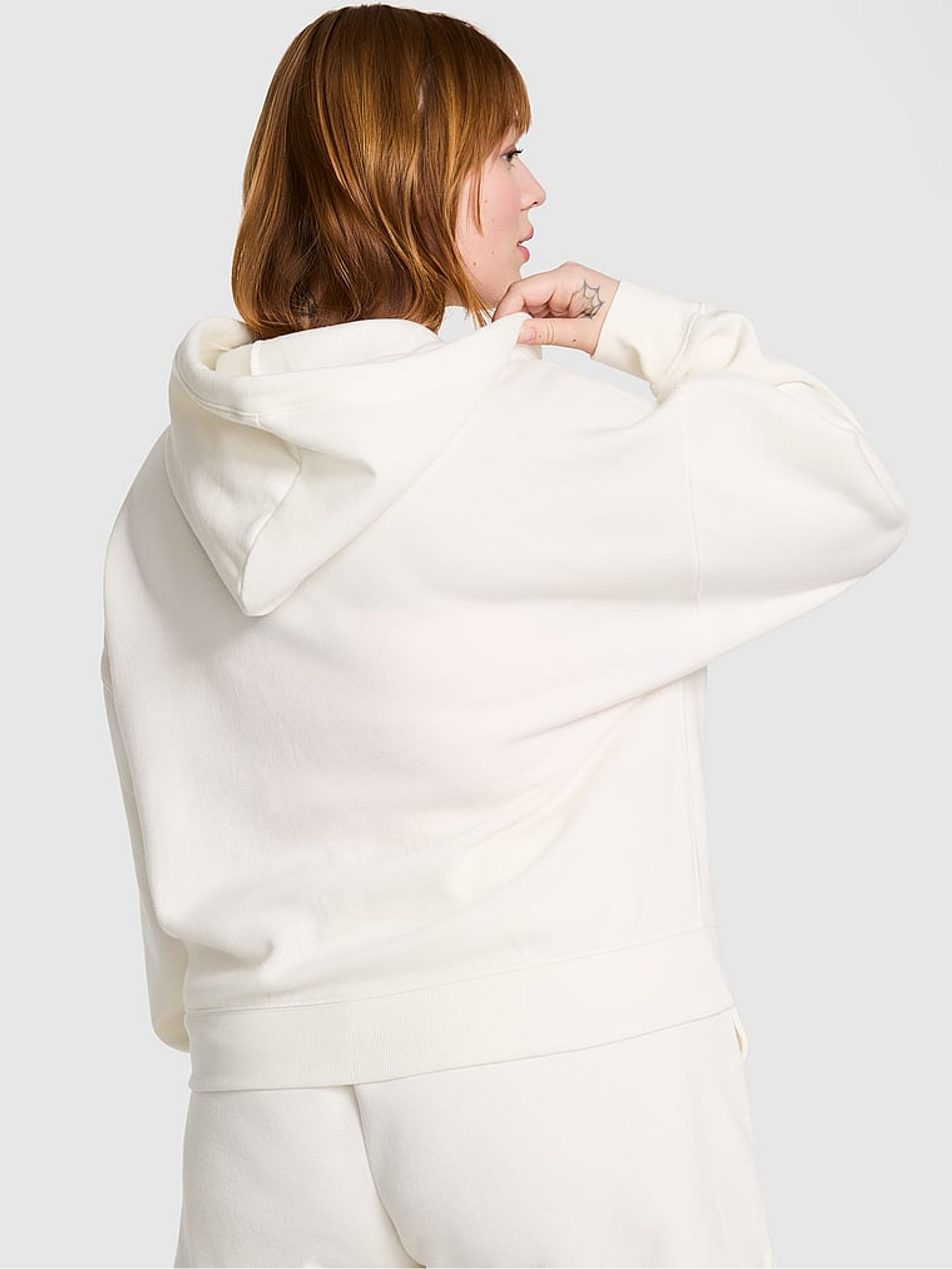 Winter White Full Zip Fleece Hoodie - Image 2 of 3