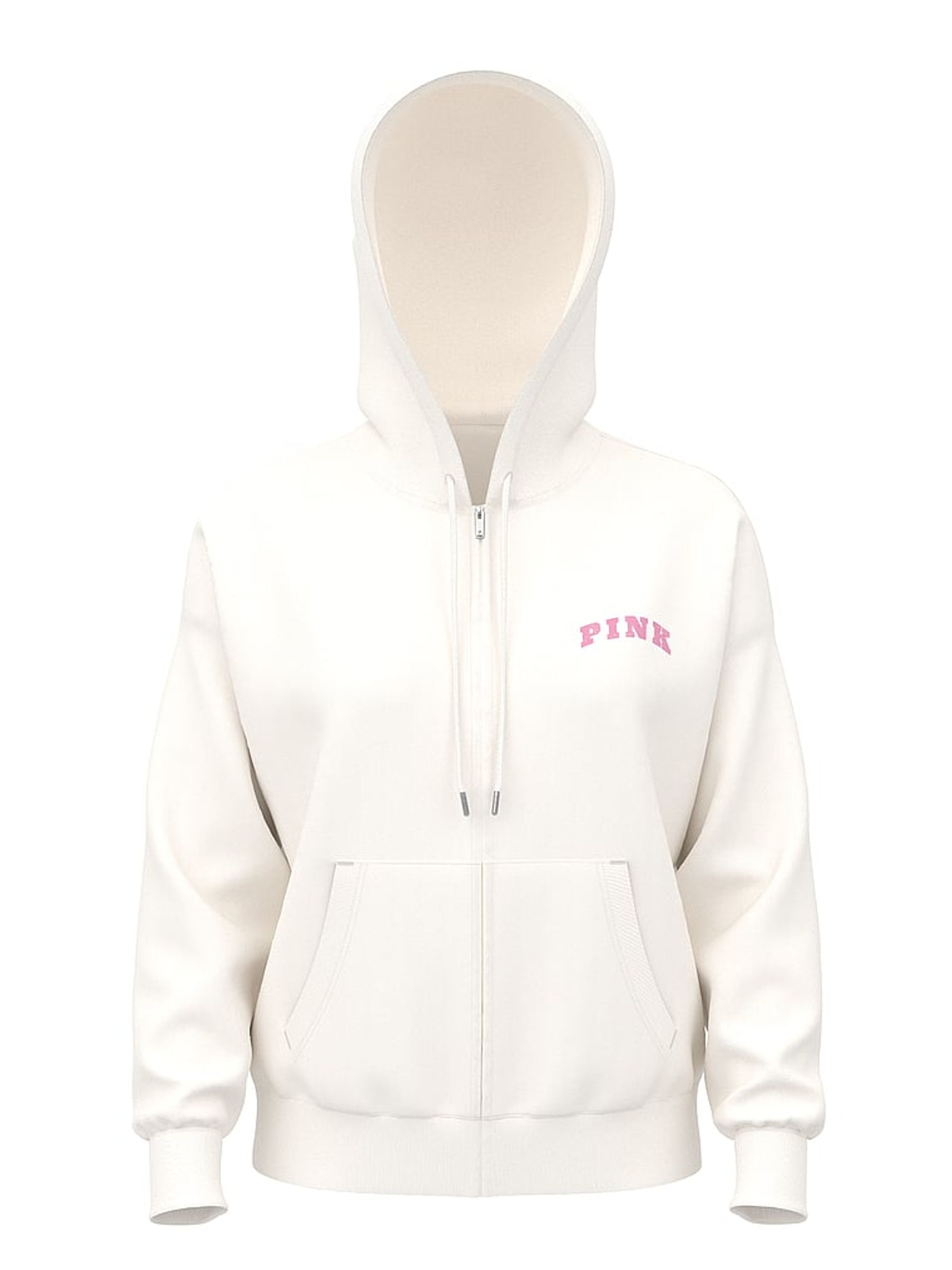 Winter White Full Zip Fleece Hoodie - Image 3 of 3
