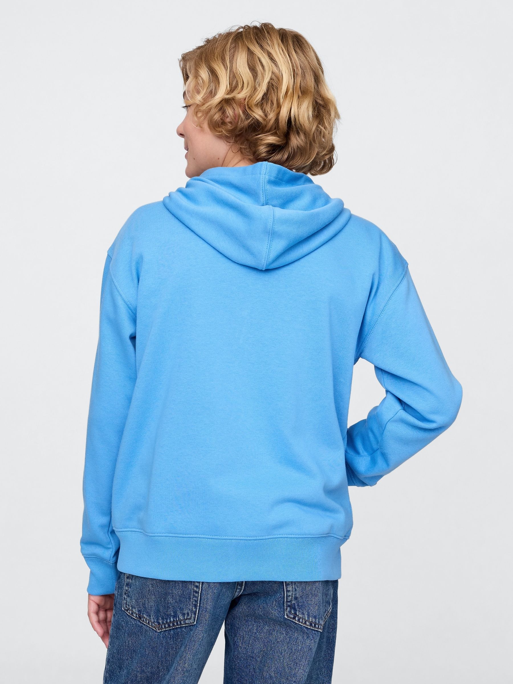 Blue Relaxed Logo Zip Hoodie (4-13yrs) - Image 2 of 5