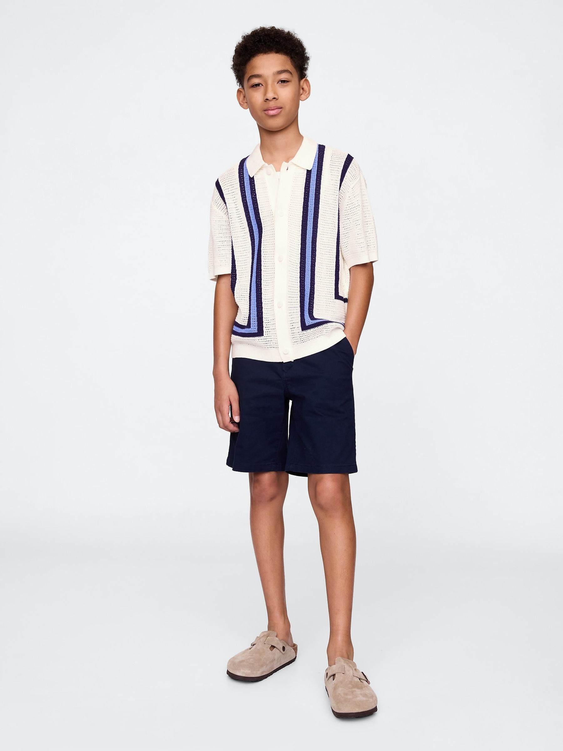 White Relaxed Crochet Shirt (4-13yrs) - Image 3 of 5