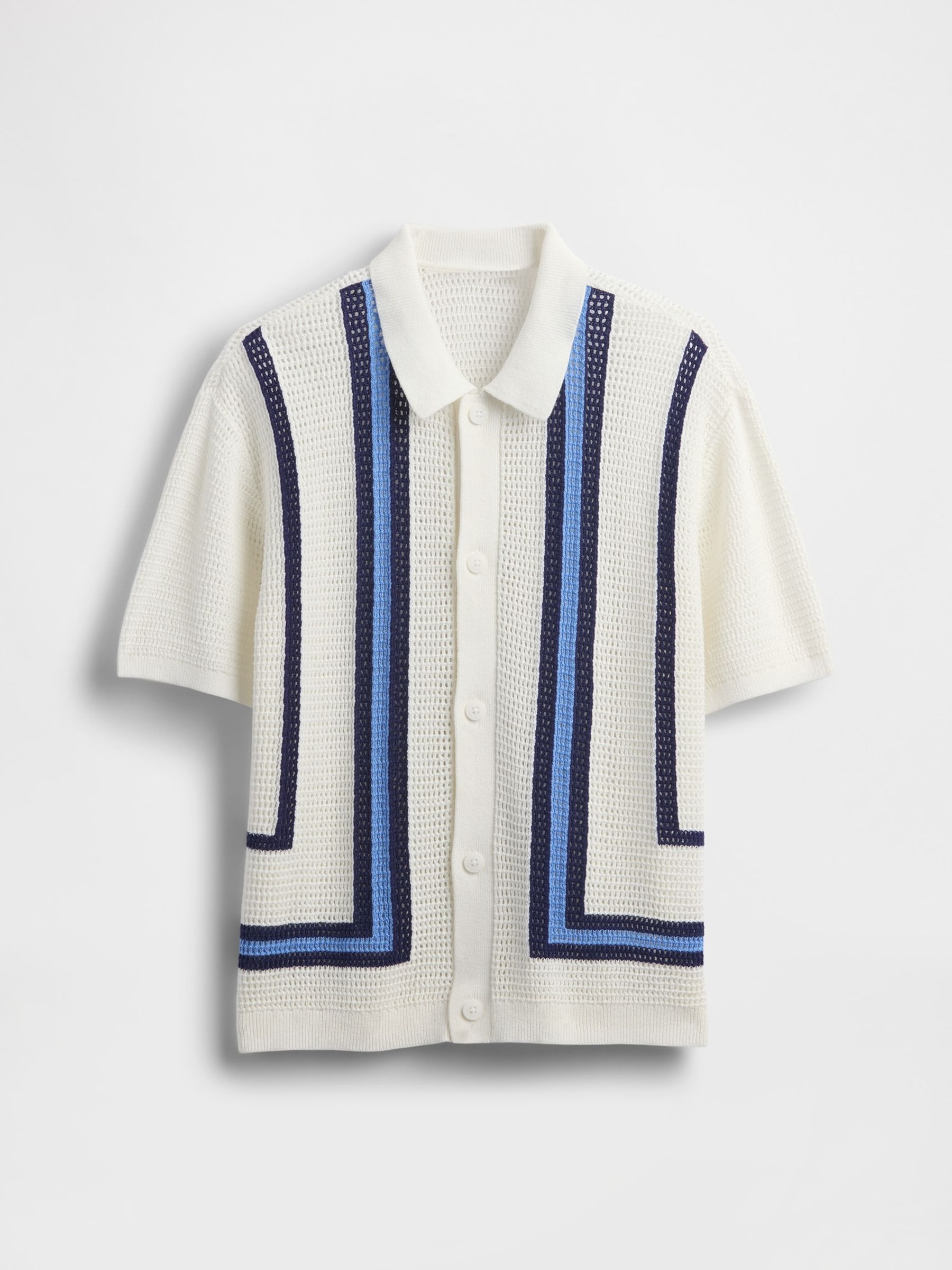 White Relaxed Crochet Shirt (4-13yrs) - Image 4 of 5