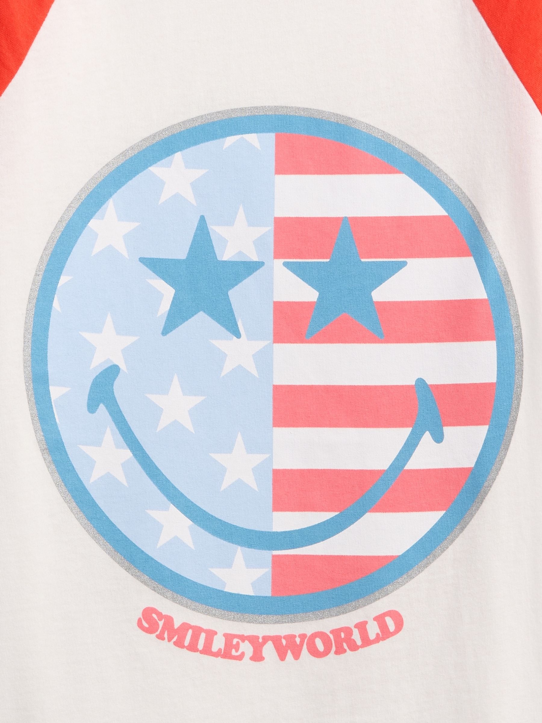White/Red Graphic Short Sleeve Crew Neck T-Shirt (4-13yrs) - Image 3 of 3