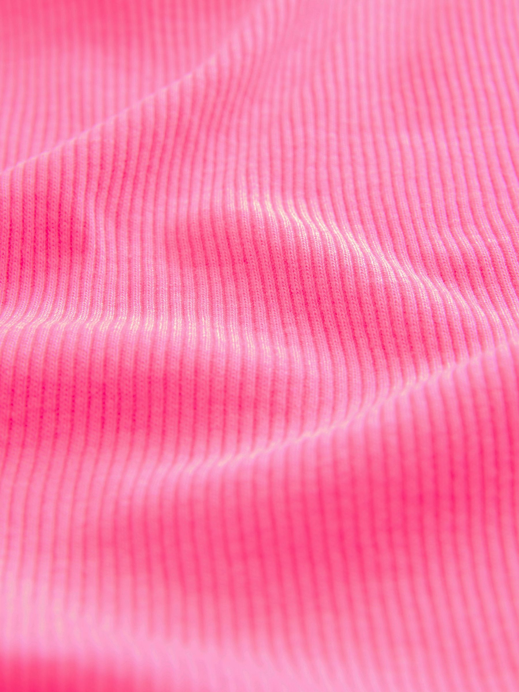 Pink Cotton Ribbed Sleeveless Vest Top (4-13yrs) - Image 4 of 4
