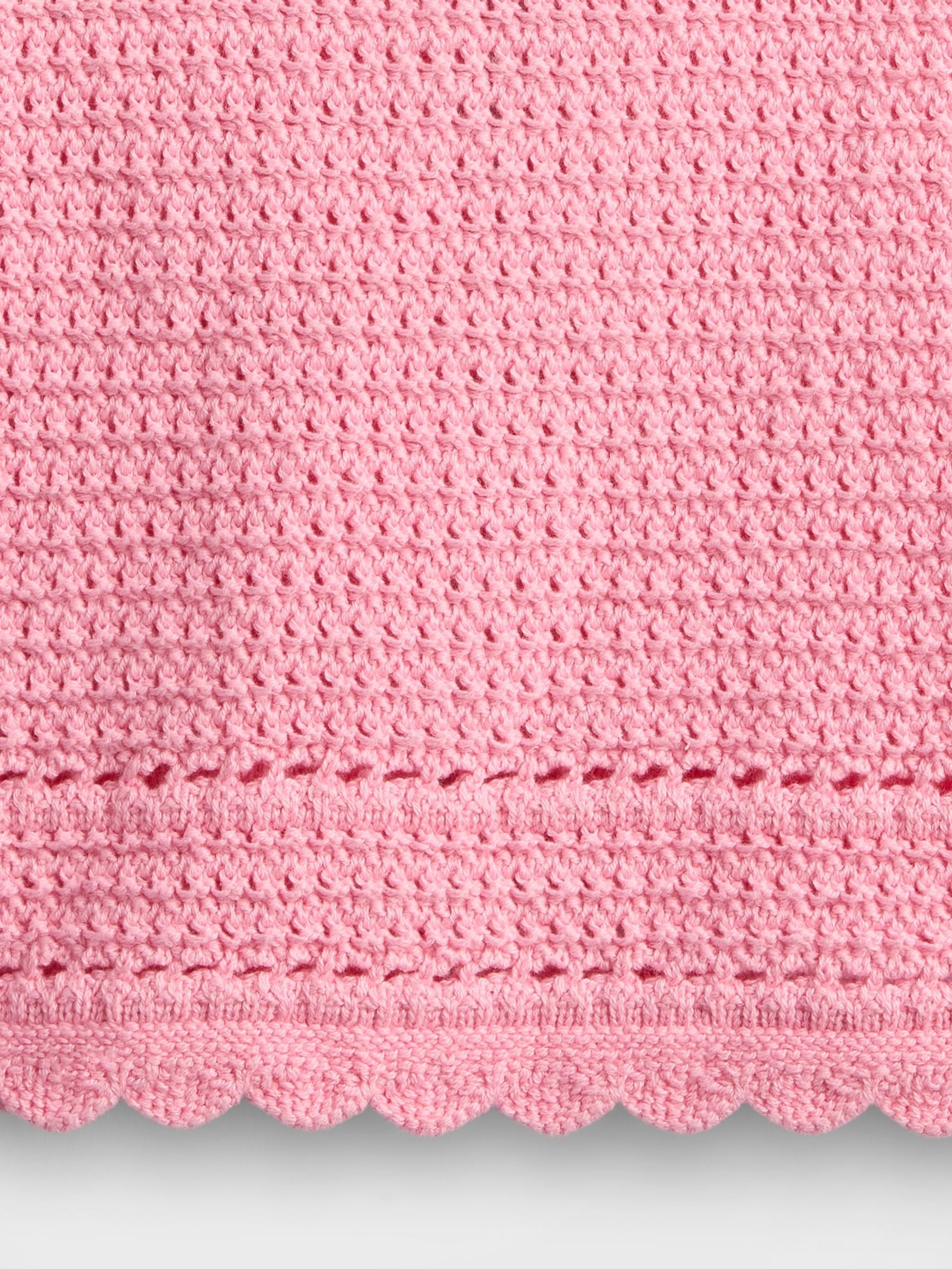 Pink Scalloped Sleeveless Crochet Top (6mths-5yrs) - Image 4 of 4