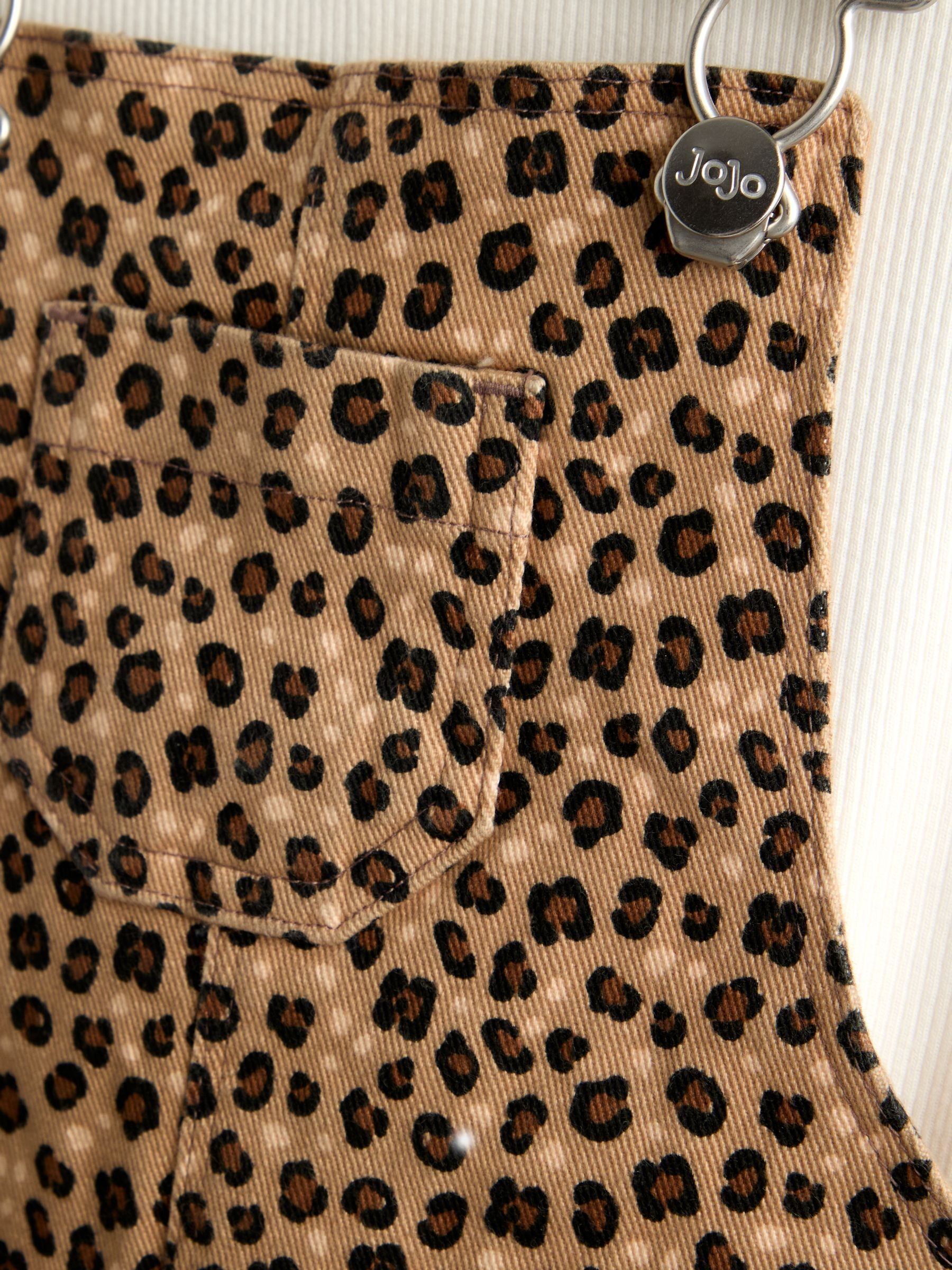 Natural Leopard Print Dungaree & T-Shirt Set - Image 8 of 8