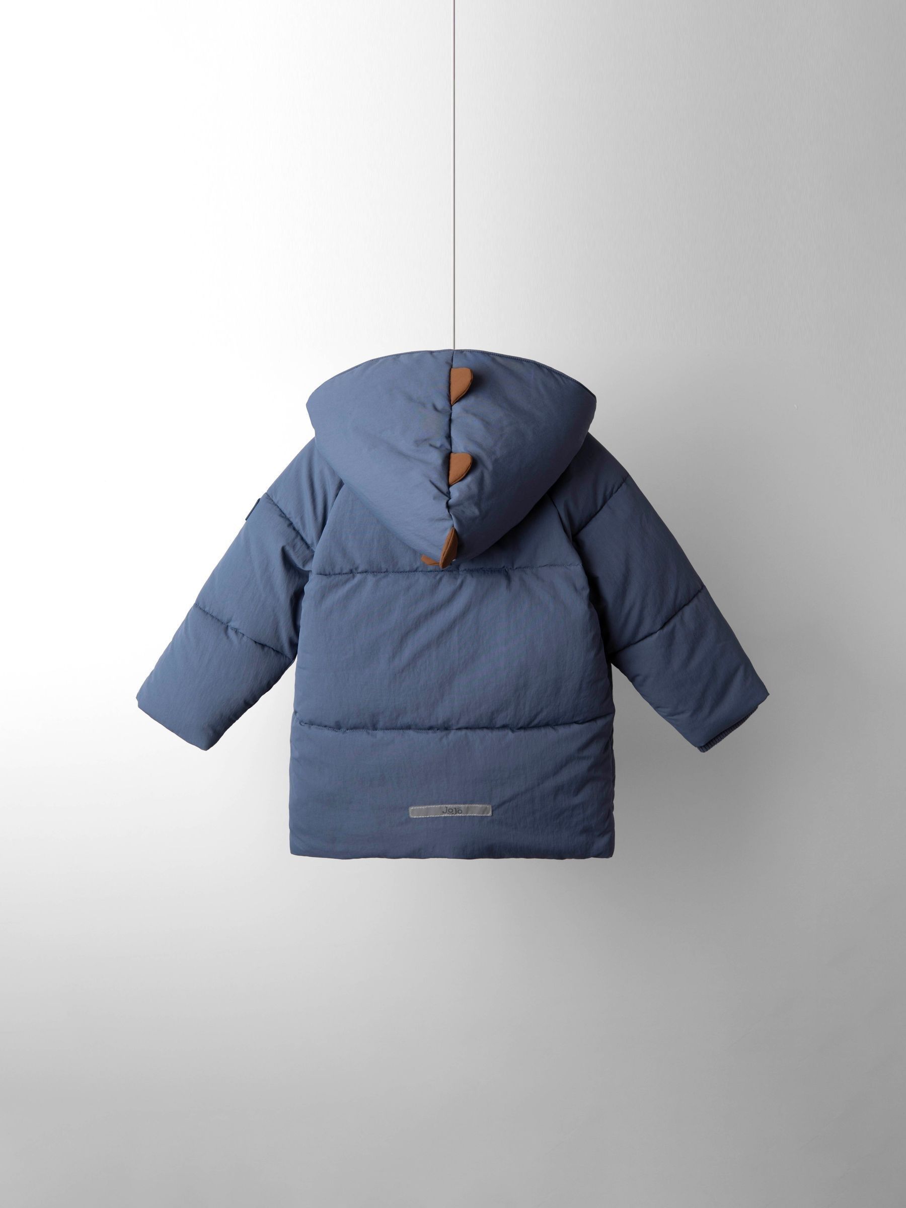 Navy Novelty Dino Cosy Lined Puffer Jacket - Image 6 of 6