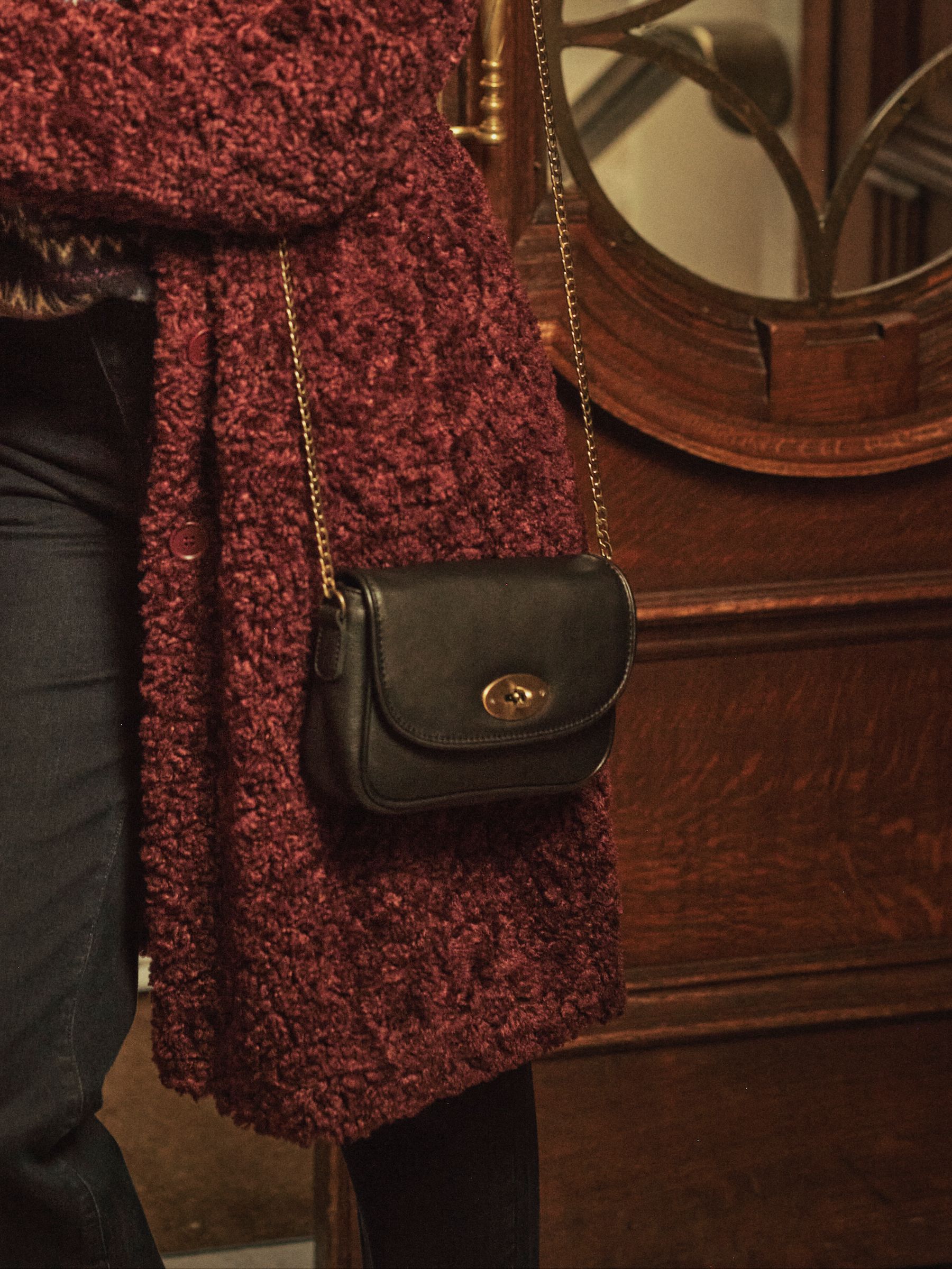 Lottie Black Lock Crossbody Bag - Image 2 of 7