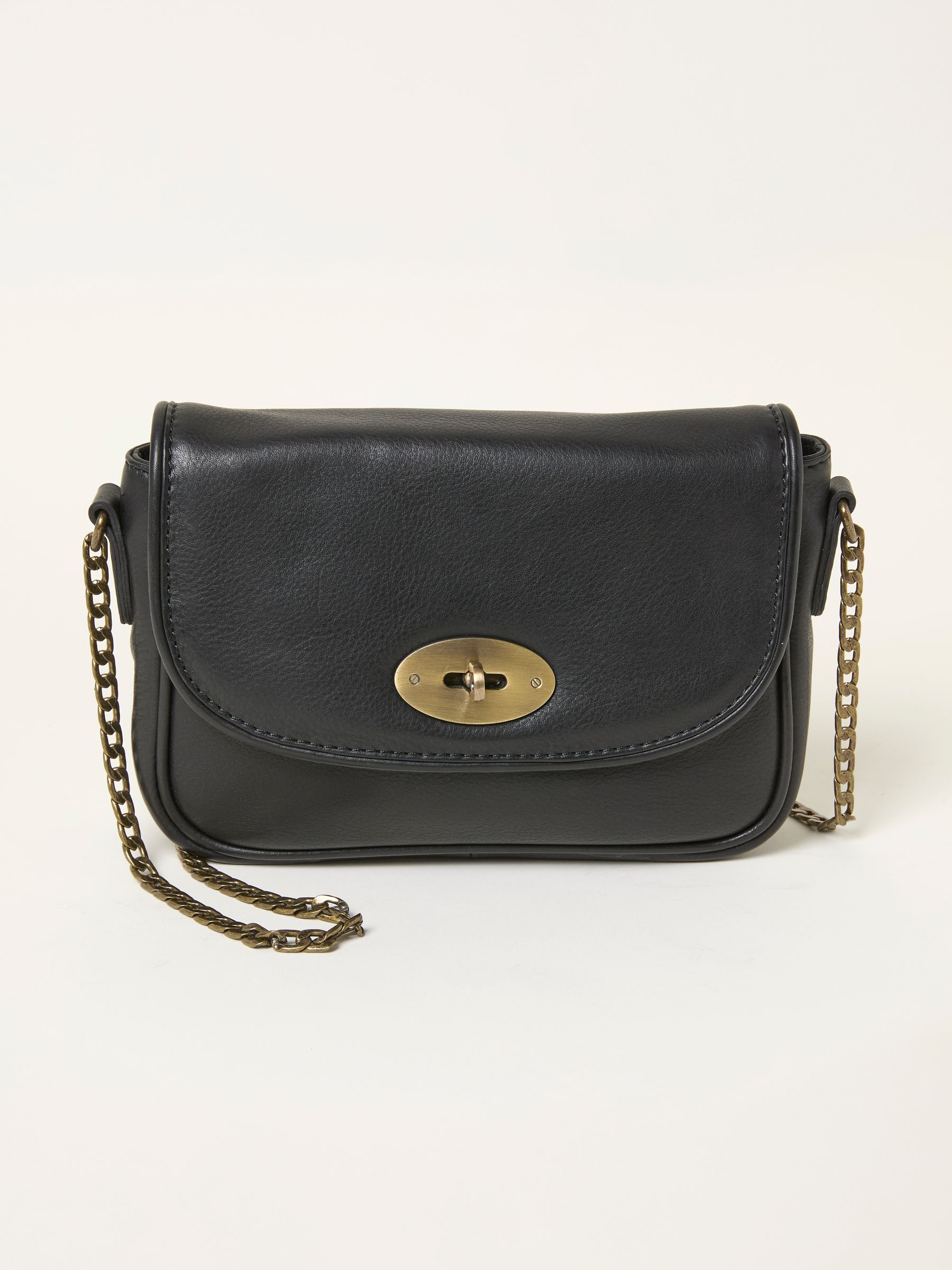 Lottie Black Lock Crossbody Bag - Image 5 of 7
