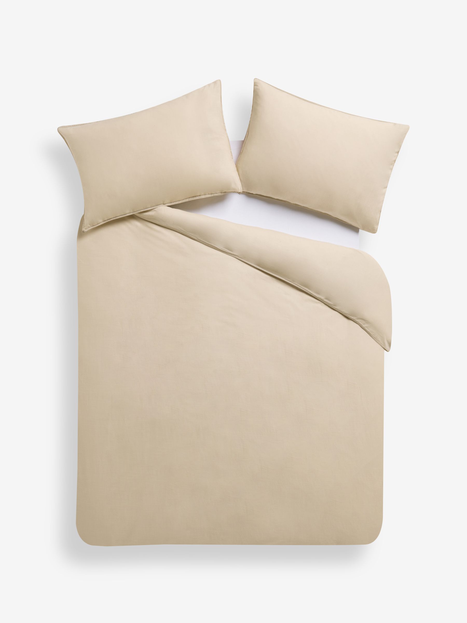 Textured Duvet Cover and Pillowcase Set in Natural Sand - Image 6 of 6