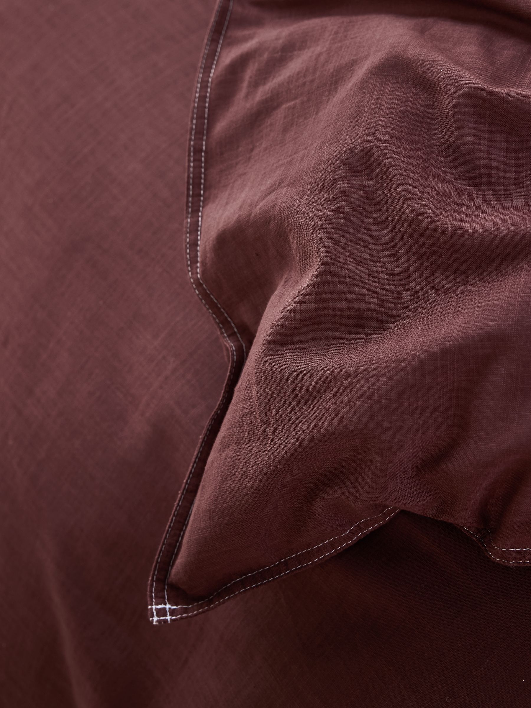 Textured Duvet Cover and Pillowcase Set in Chocolate Brown - Image 3 of 6