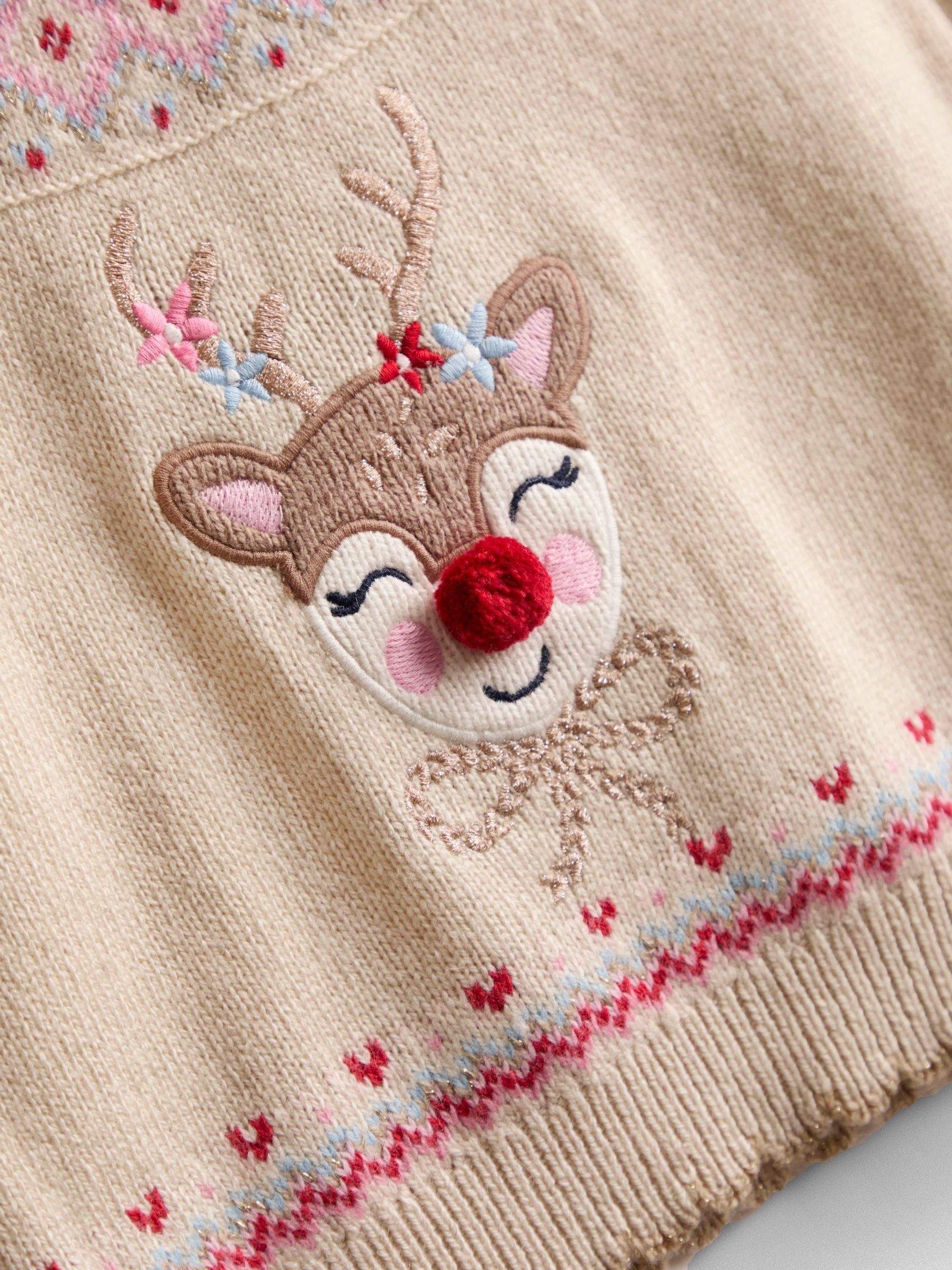 Cream Reindeer FairIsle Embroidered Jumper - Image 2 of 3