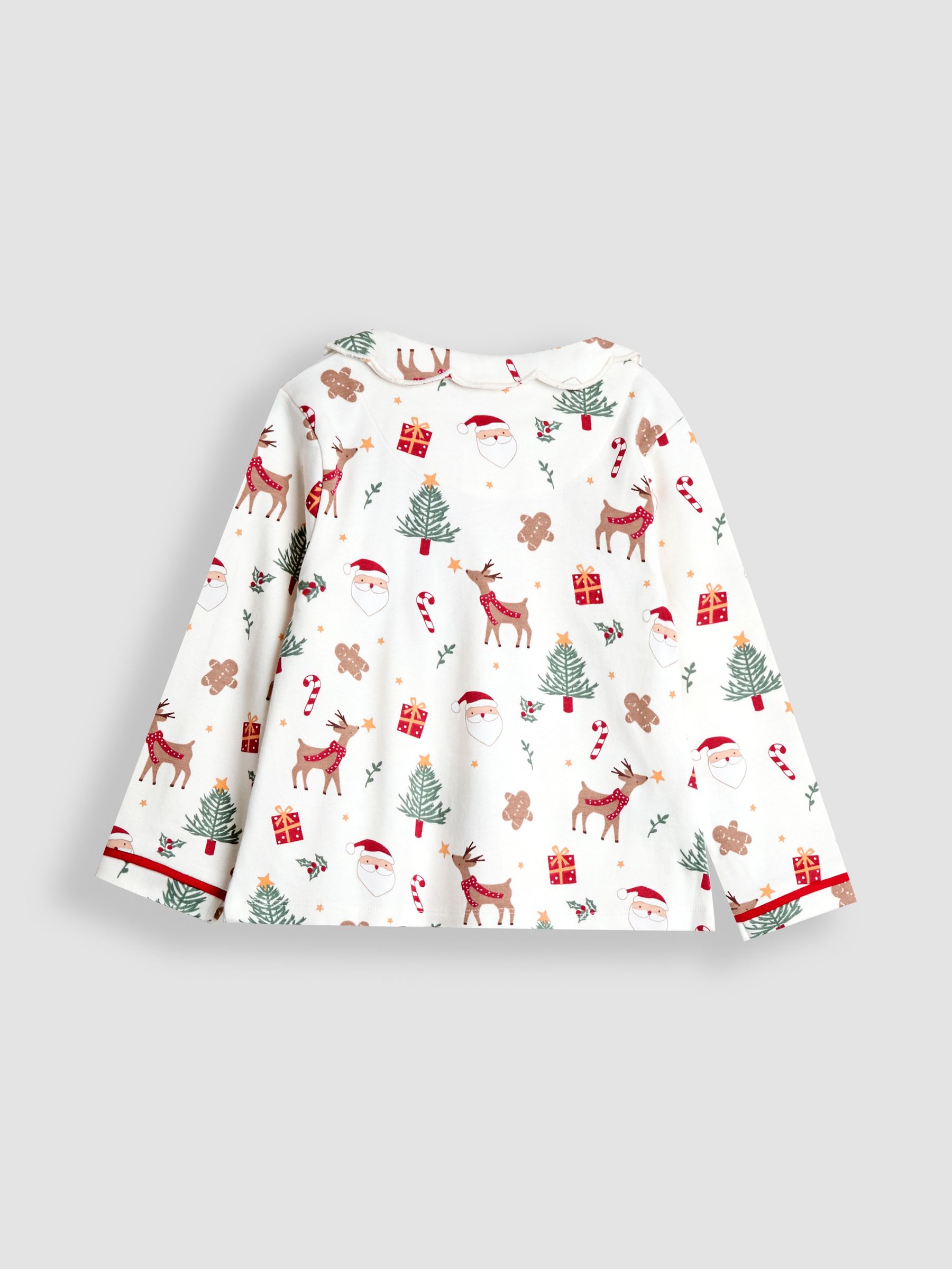 Cream Christmas Printed Pretty Jersey Pyjamas - Image 3 of 7
