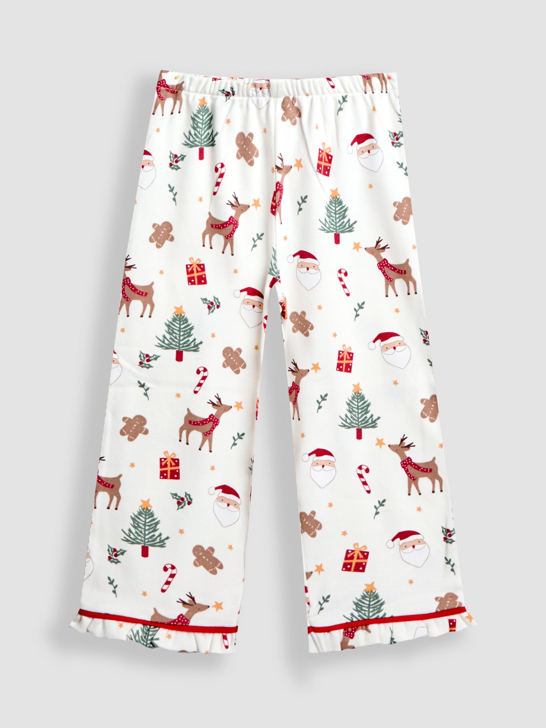 Cream Christmas Printed Pretty Jersey Pyjamas - Image 4 of 7