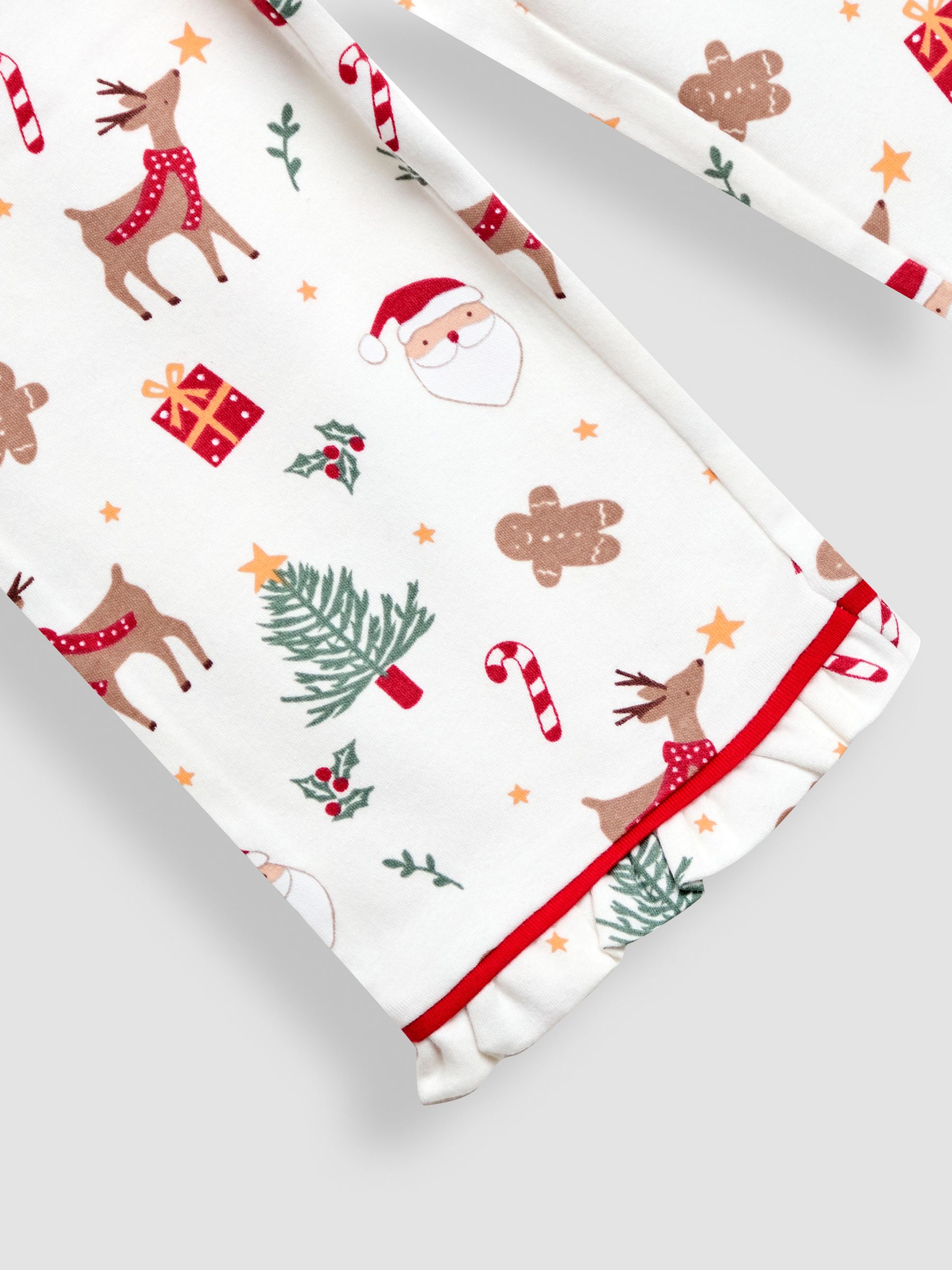 Cream Christmas Printed Pretty Jersey Pyjamas - Image 7 of 7